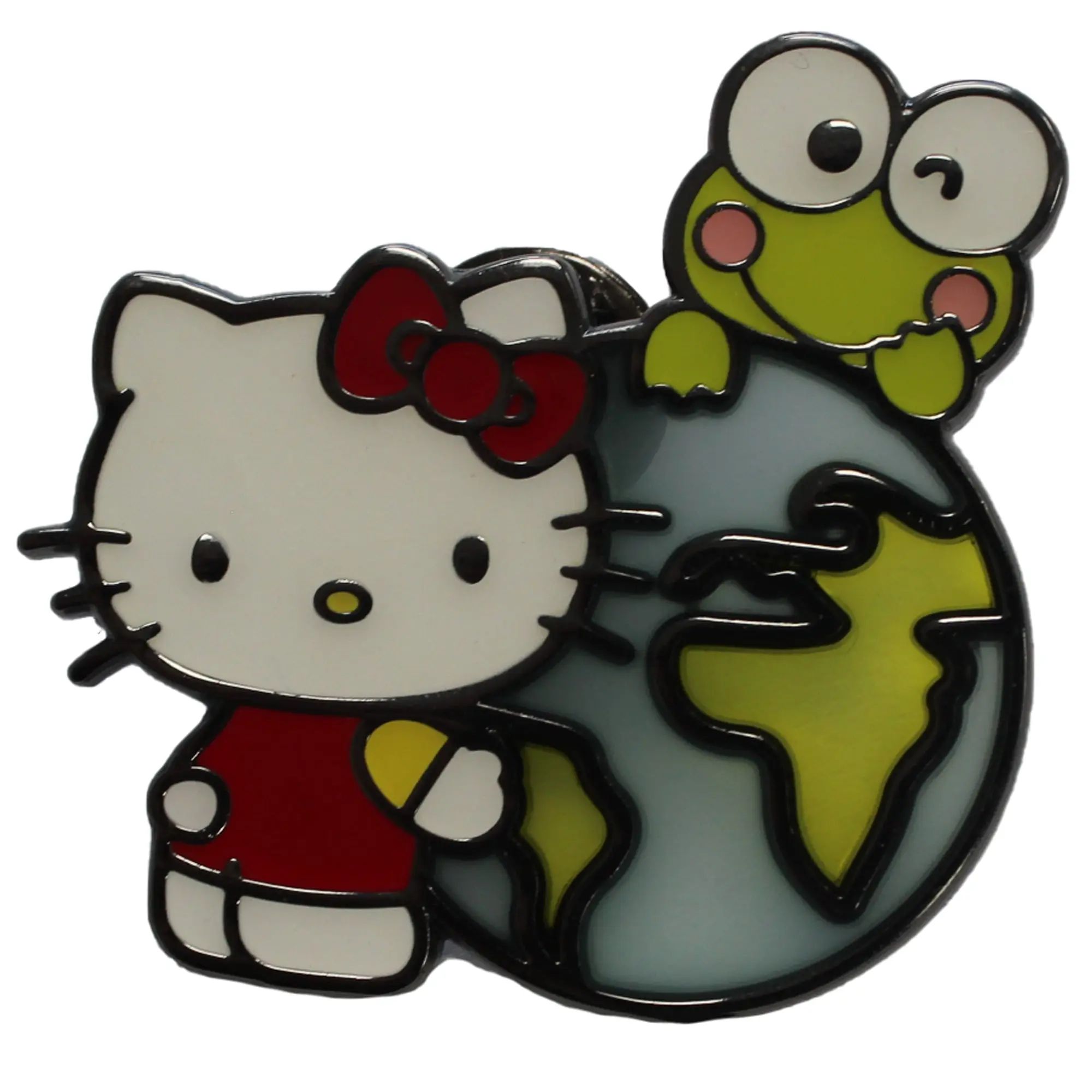 Hello Kitty Hugging Globe Pin - Image 2