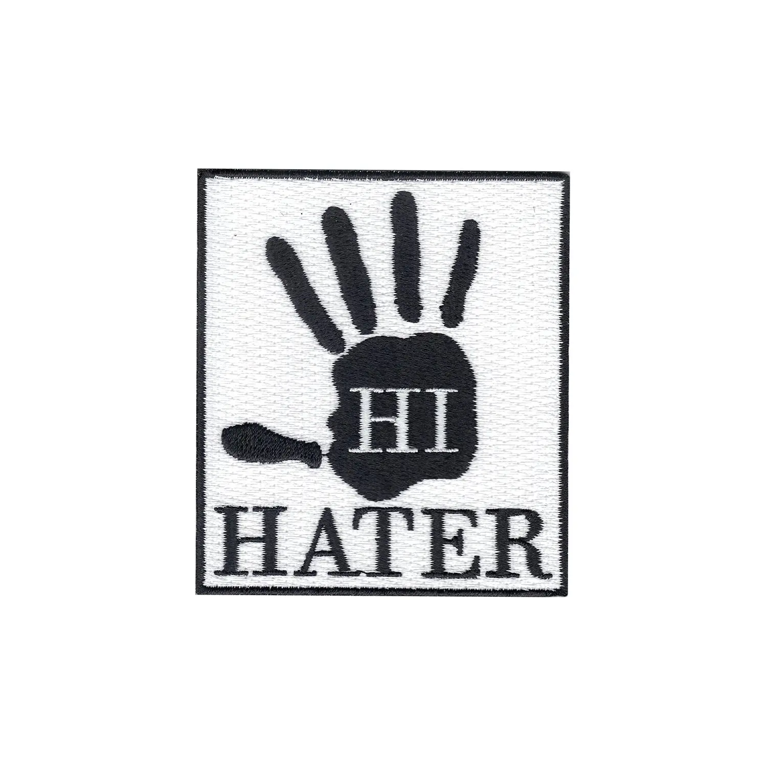 Hi Hater Embroidered Iron On Patch