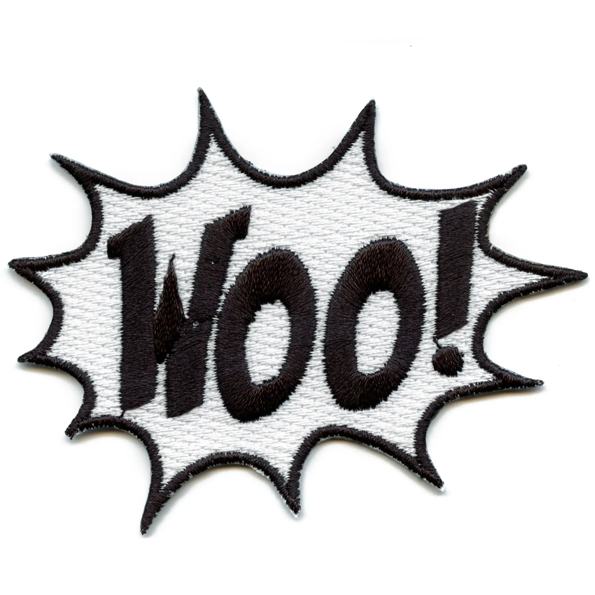 Hip Hop Rapper WOO! Sunburst Bubble Embroidered Iron On Patch
