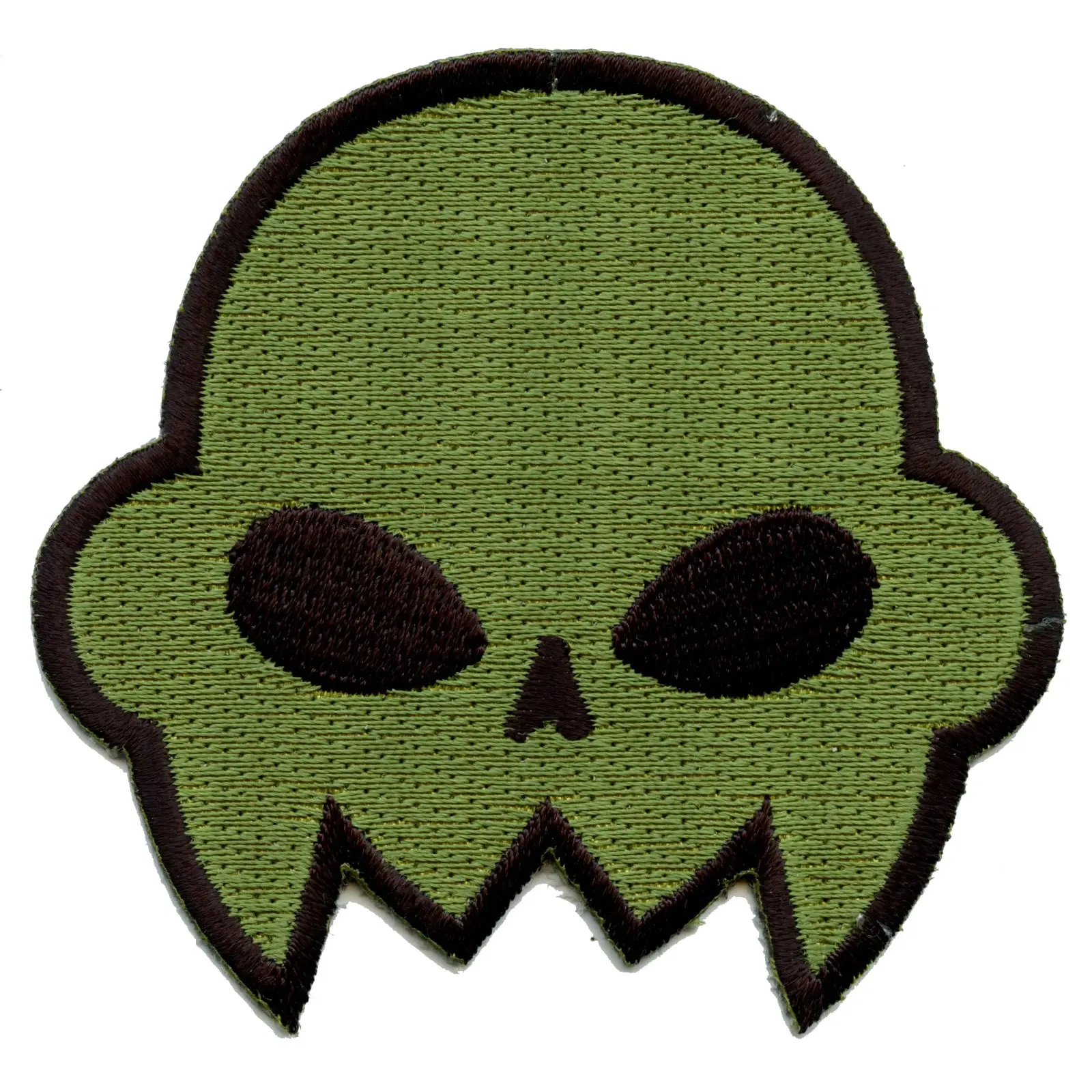 Homestuck Jake English - Green Skull Embroidered Iron On Patch