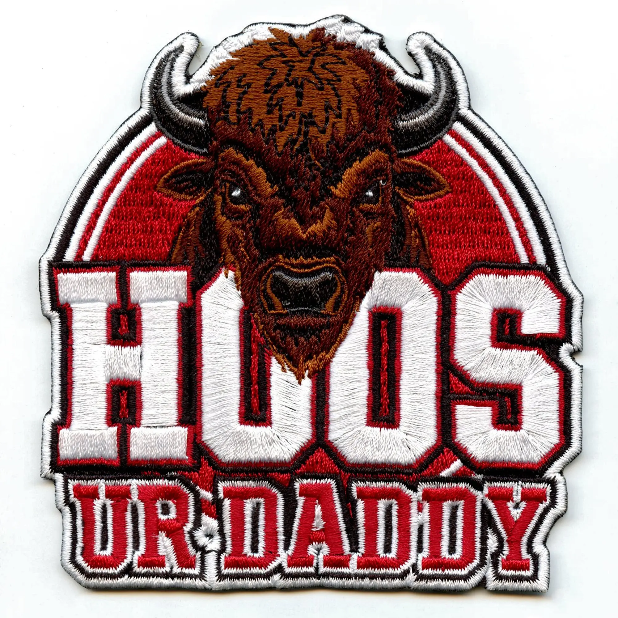 Hoos Ur Daddy Patch Football College Indiana Mascot Embroidered Iron On