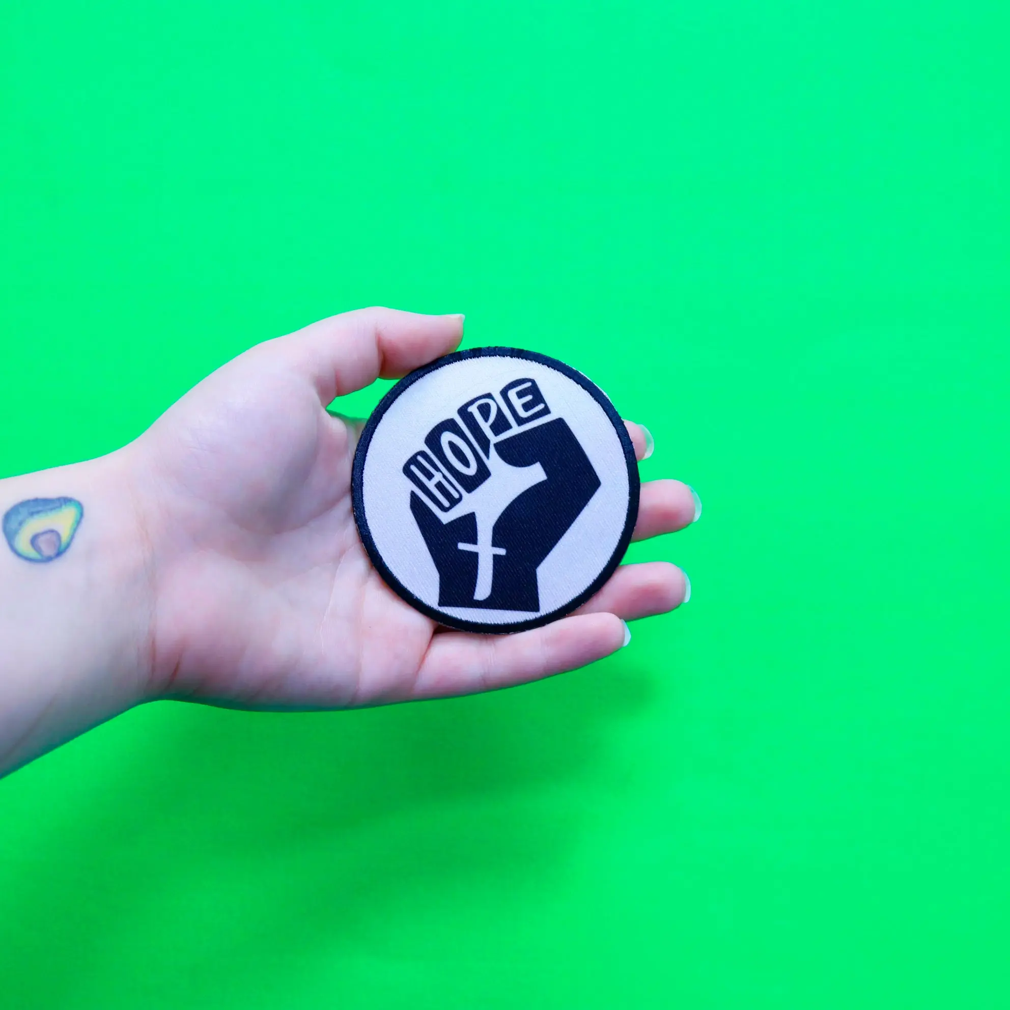 Hope BLM Fist Embroidered Iron On FotoPatch - Image 2