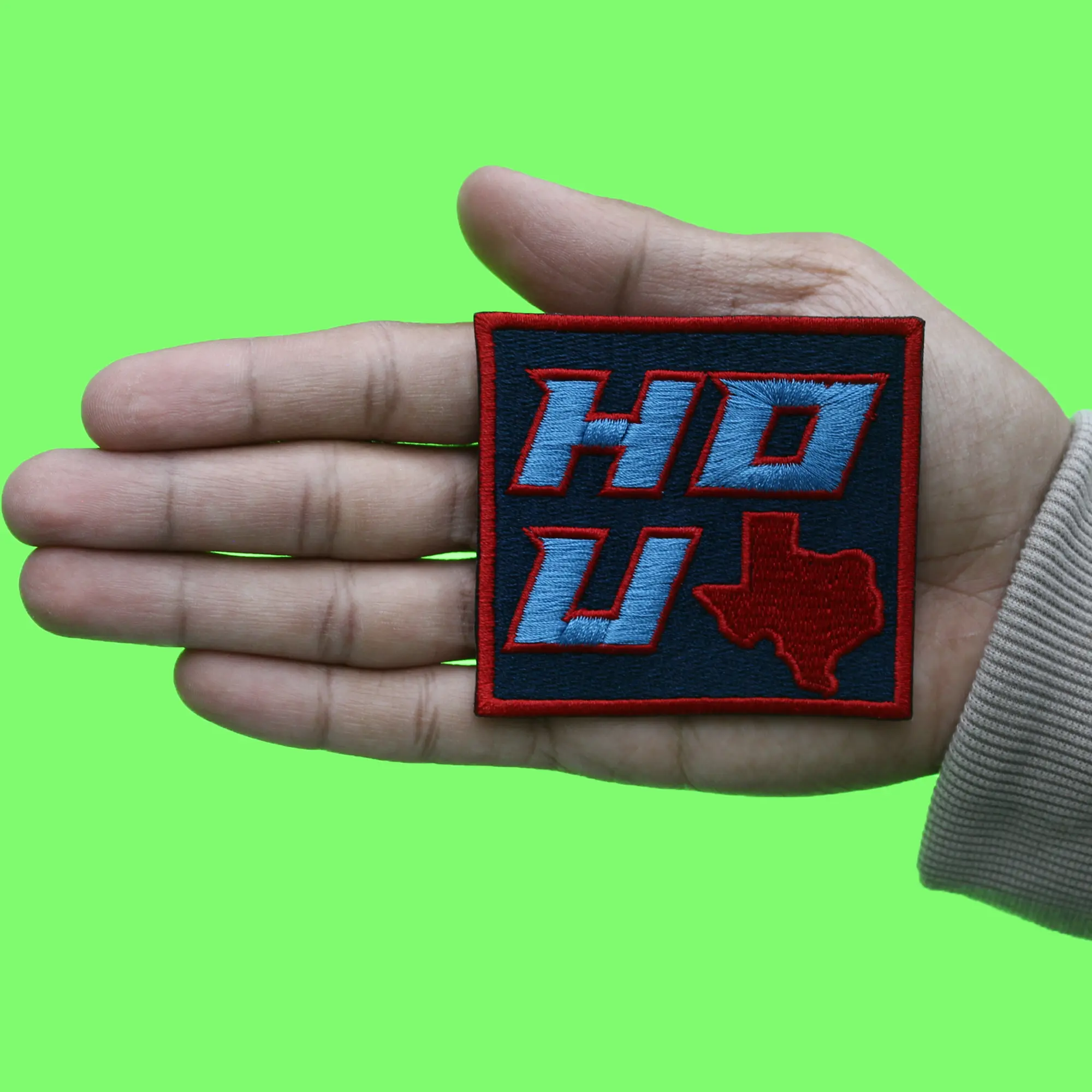 Hou Texas State Box Patch Texas Football Team Embroidered Iron On - Image 2
