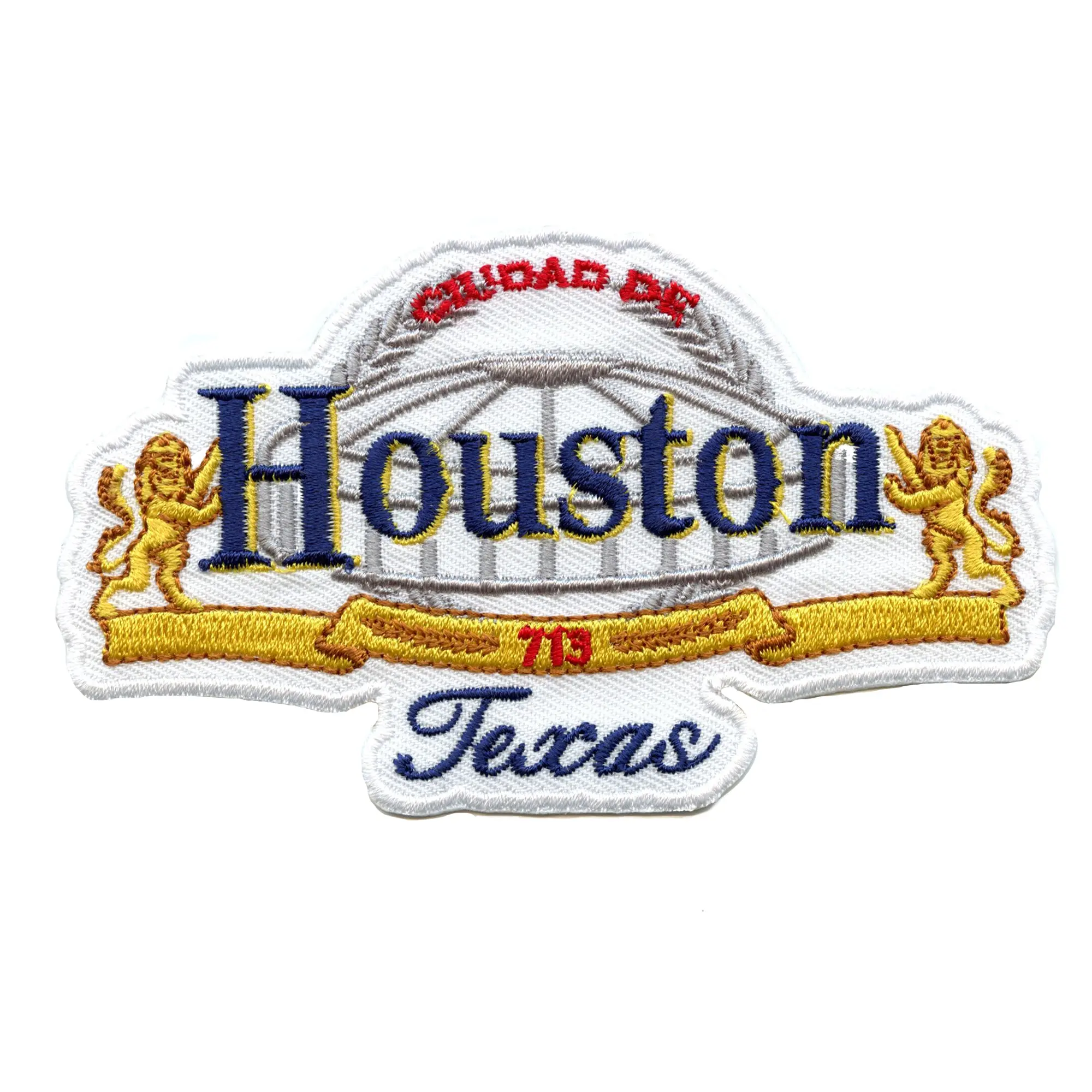 Houdelo Astrodome Mexican Cerveza Patch Ciudad De Houston Embroidered Iron On - Image 2