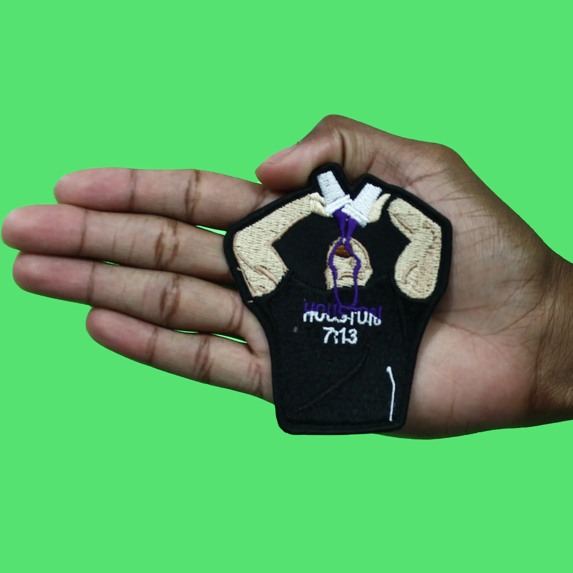 Houston 713 Lean Patch Funny Wrestling Fandom Embroidered Iron On - Image 2