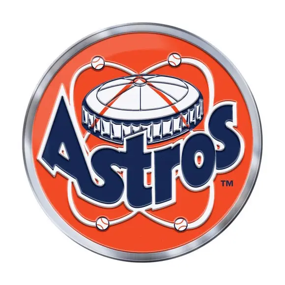 Houston Astros 80's Logo Aluminum Auto Color Emblem