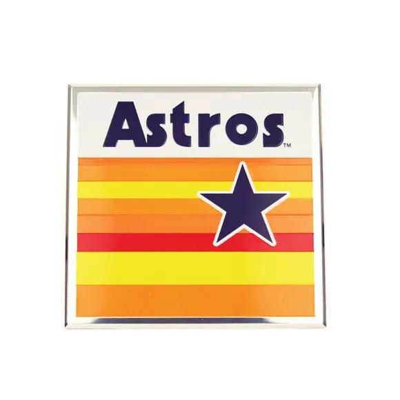 Houston Astros Rainbow Square Aluminum Auto Color Emblem