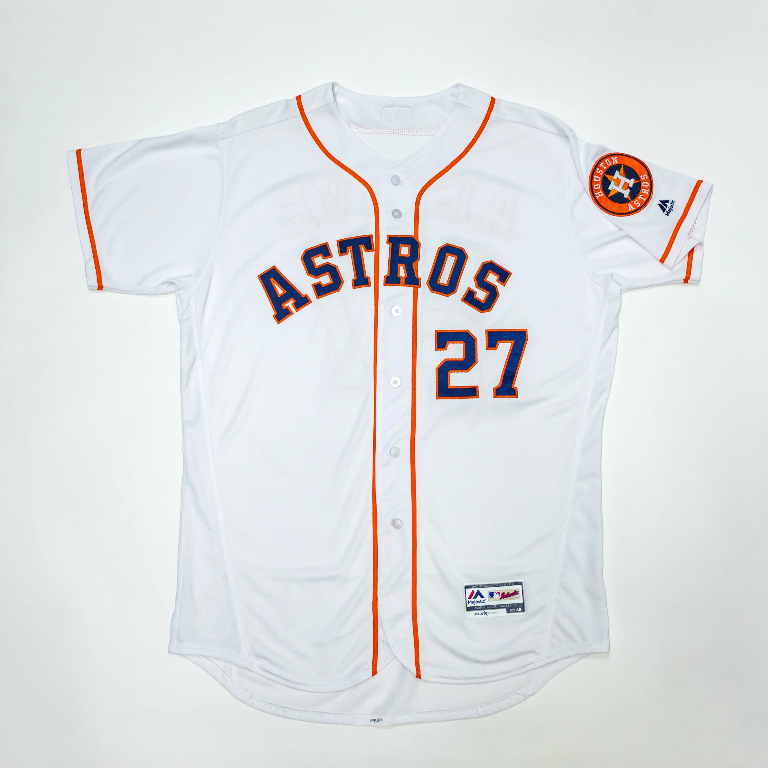 2019 Houston Astros White Authentic Team Issued José Altuve On-field Jersey