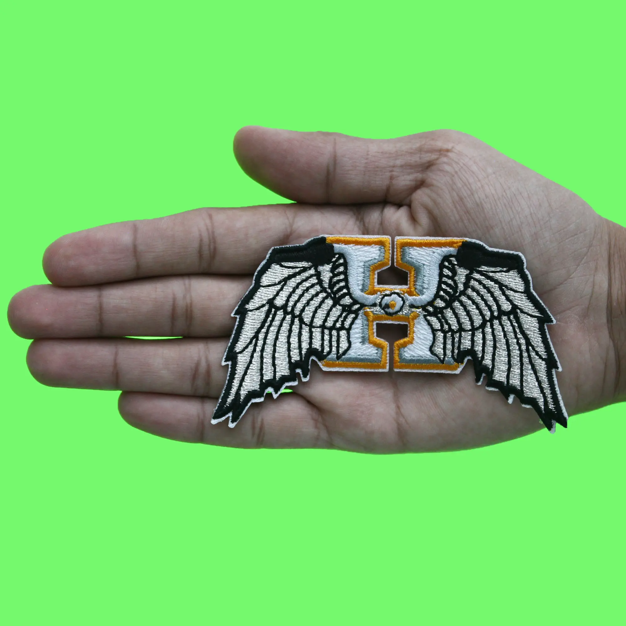 Houston Biker Wings Patch Ride Motorcycle Culture Embroidered Iron On - Image 3