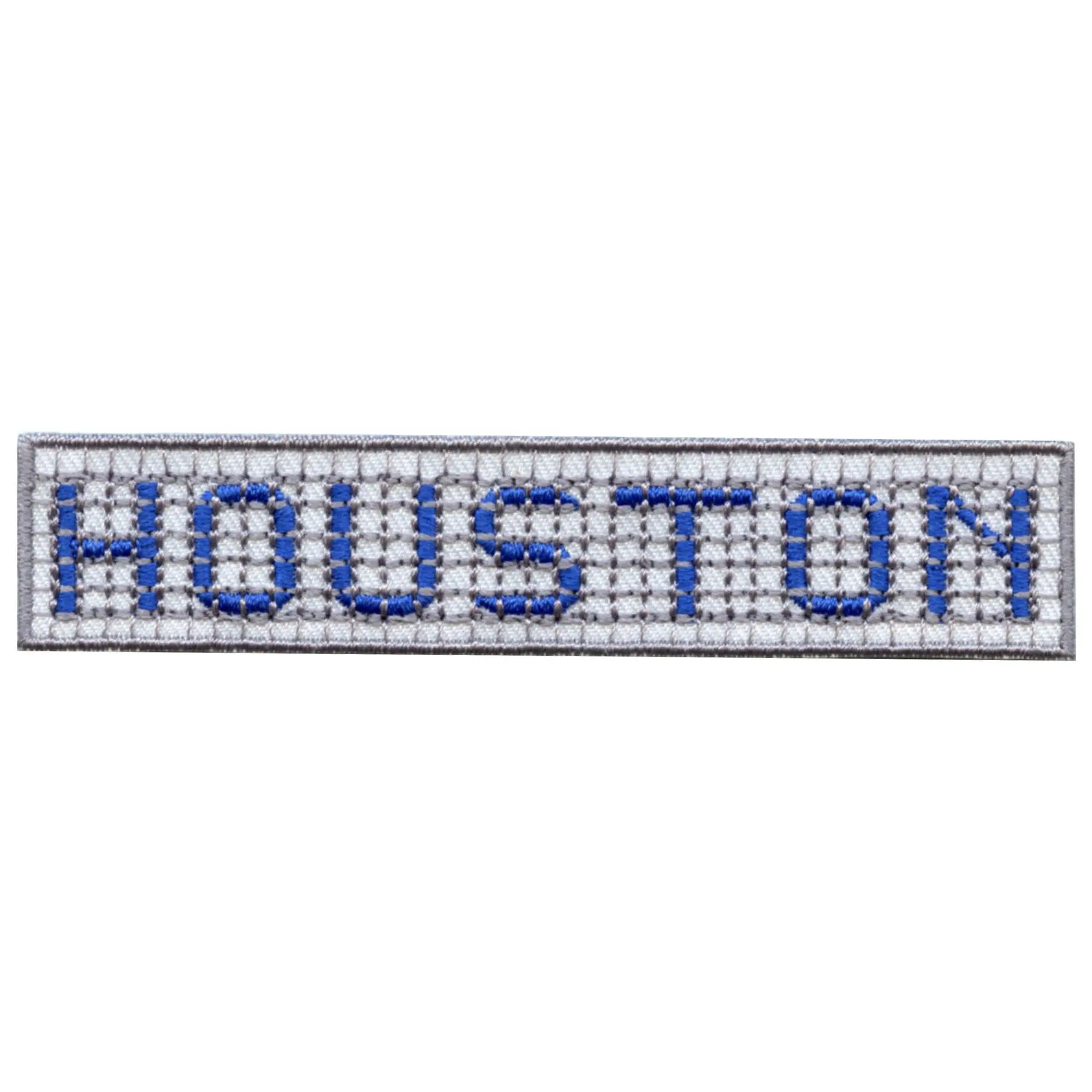 Houston Blue Tile Curb Street Sign Address Iron On Embroidered Patch