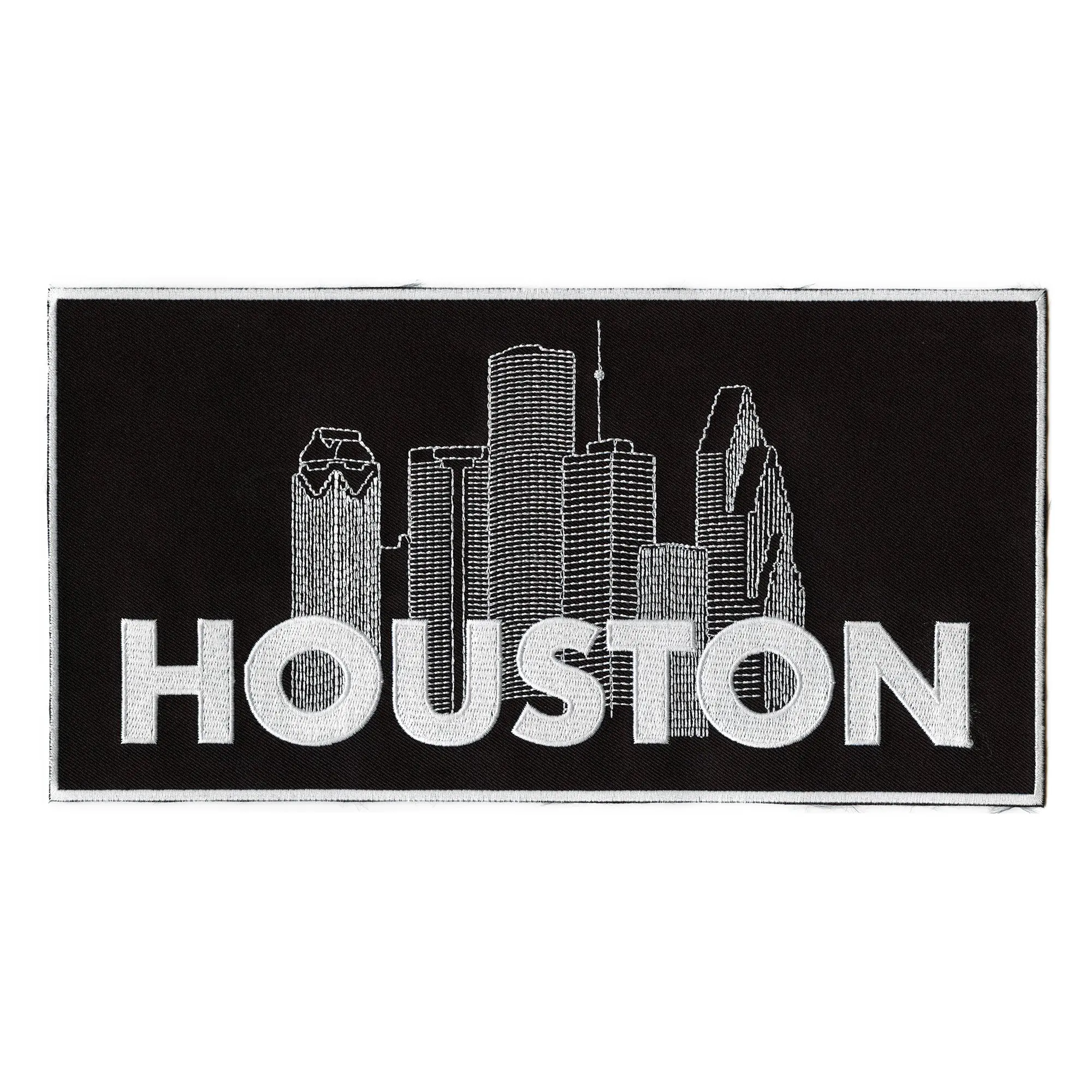 Houston City Skyline Back Patch Downtown X-Large Embroidered Iron On