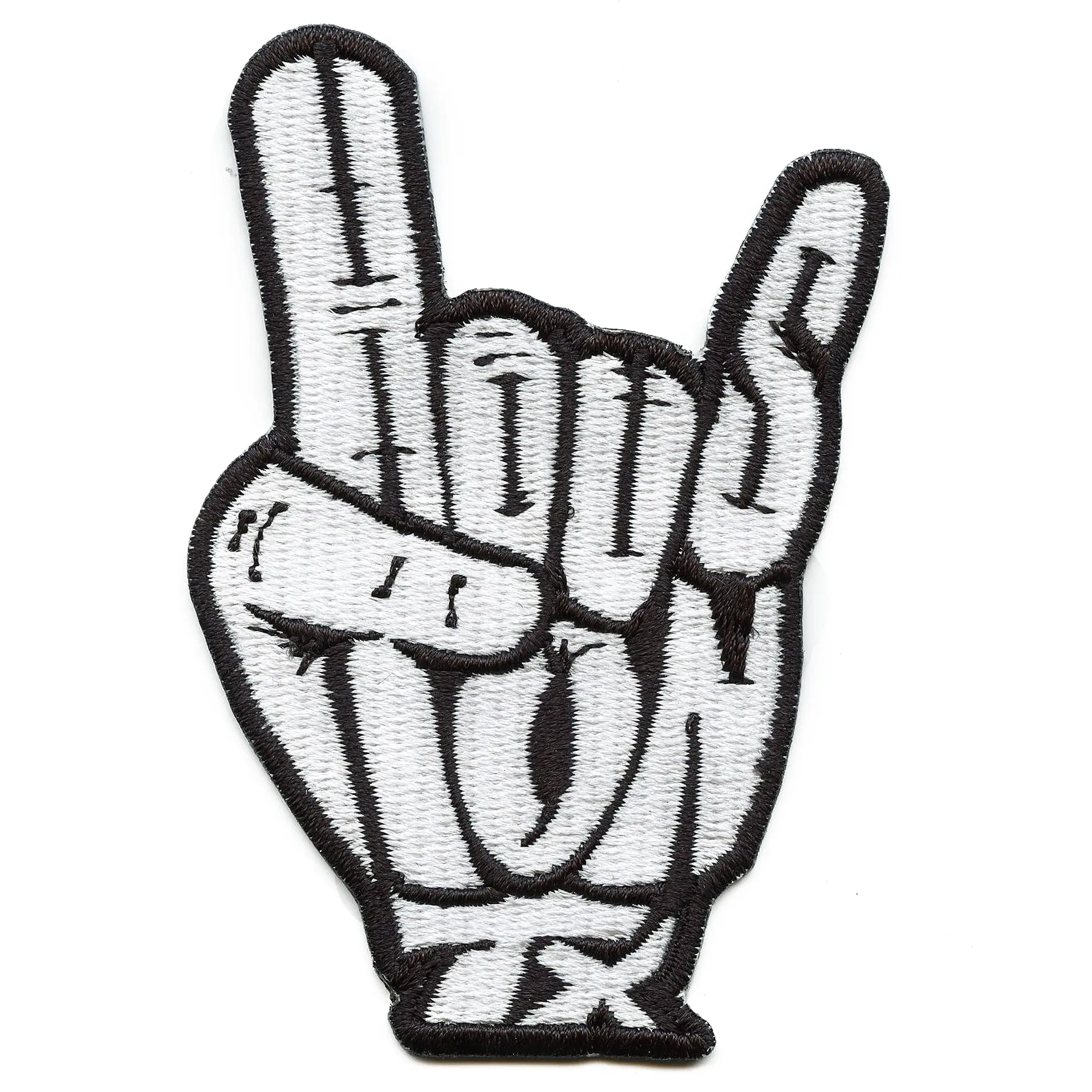 Houston H Hand Script Patch City Pride Text Embroidered Iron On - Image 2