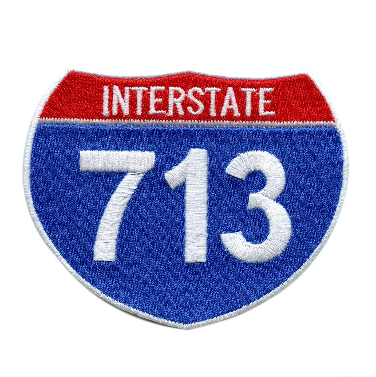 Houston Interstate I-713 Sign Logo Embroidered Iron on Applique Patch