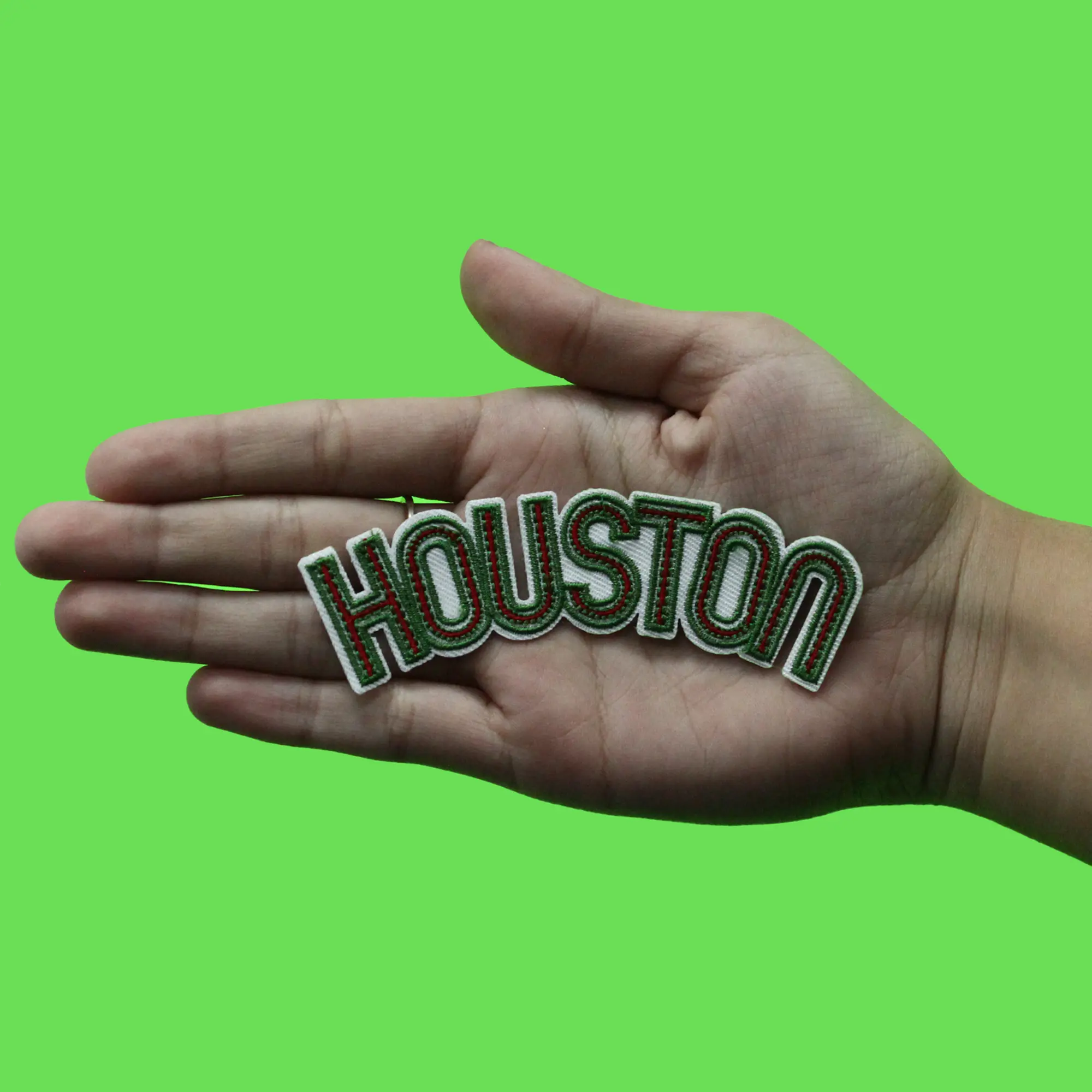 Houston Mexican Colors Patch Hispanic Support Sport Embroidered Iron On - Image 2