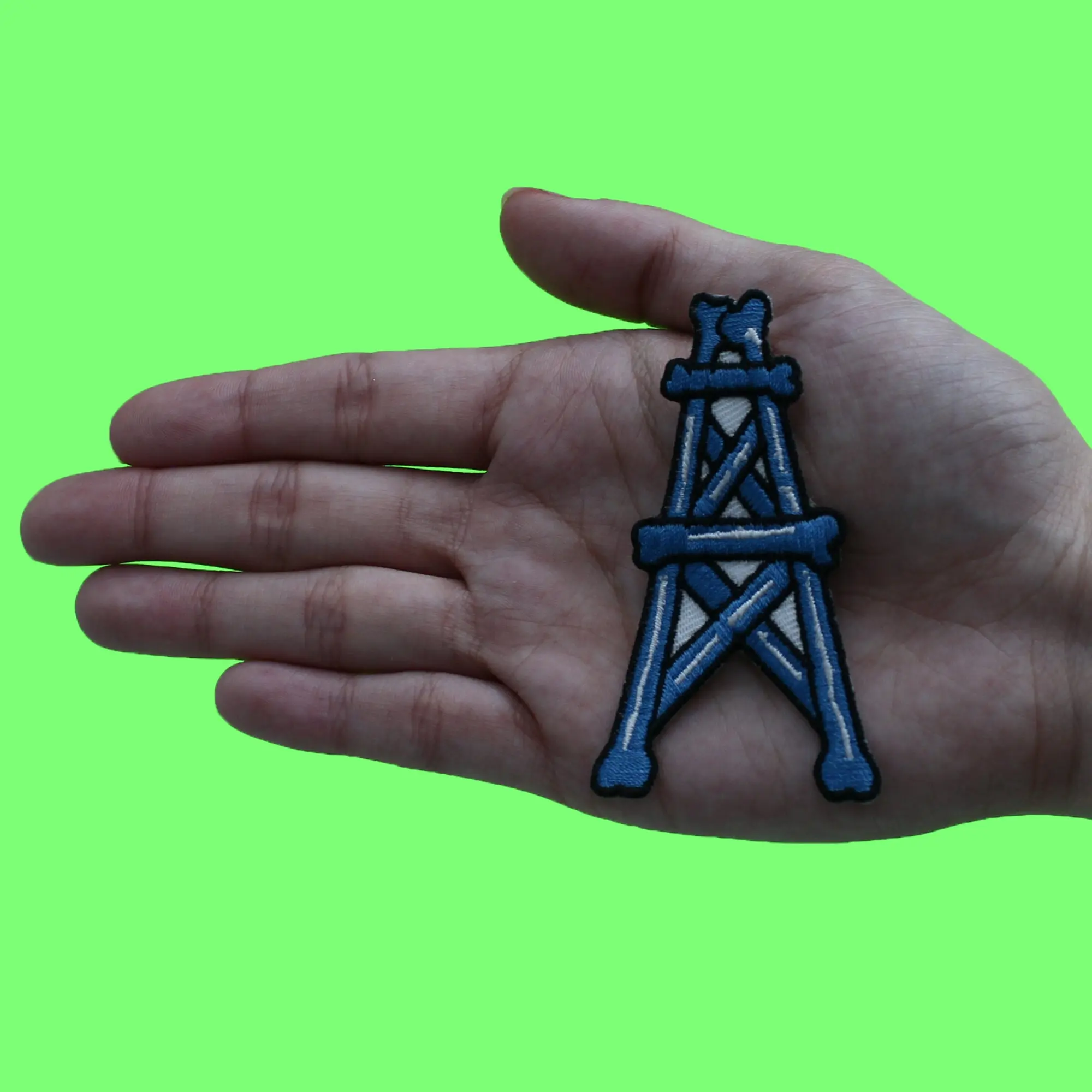 Houston Oil Rig Patch Bone Tower Football Parody Embroidered Iron On - Image 3