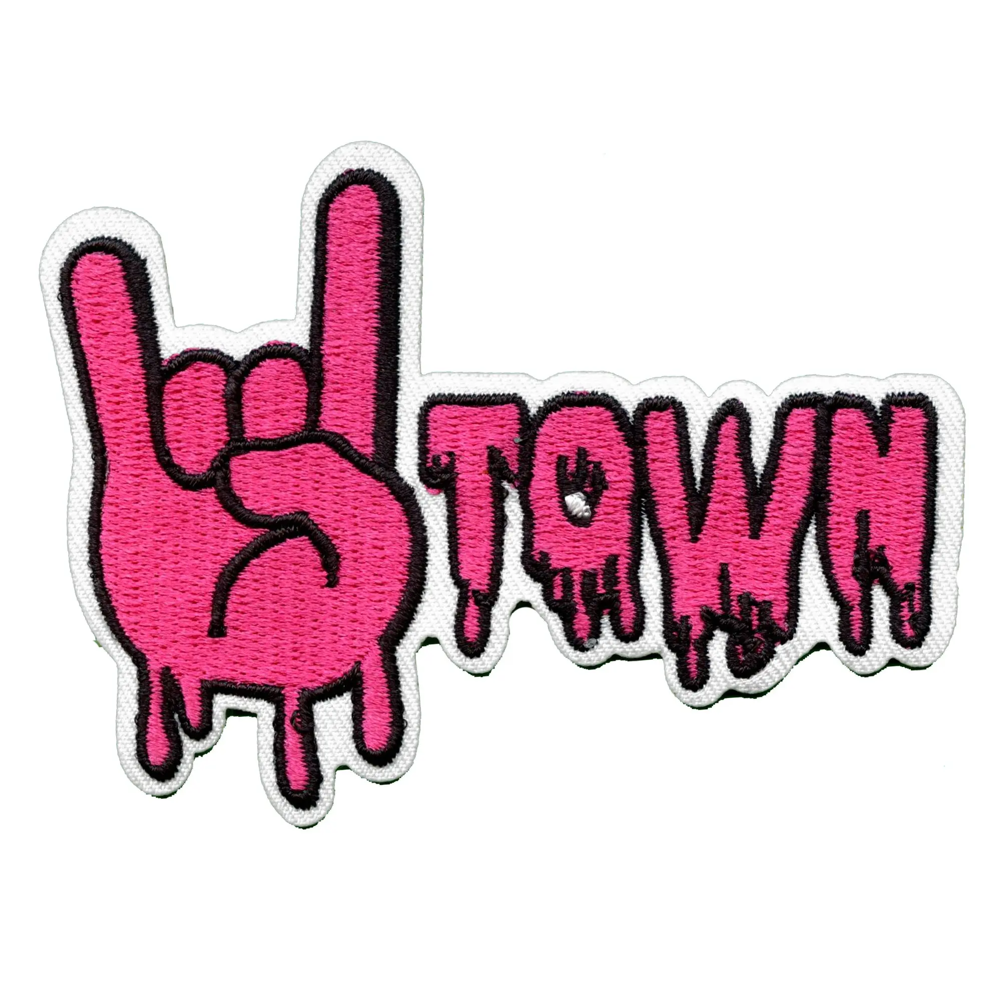 Houston Syrup H-Town Drip With Hand Embroidered Iron On Patch - Image 2