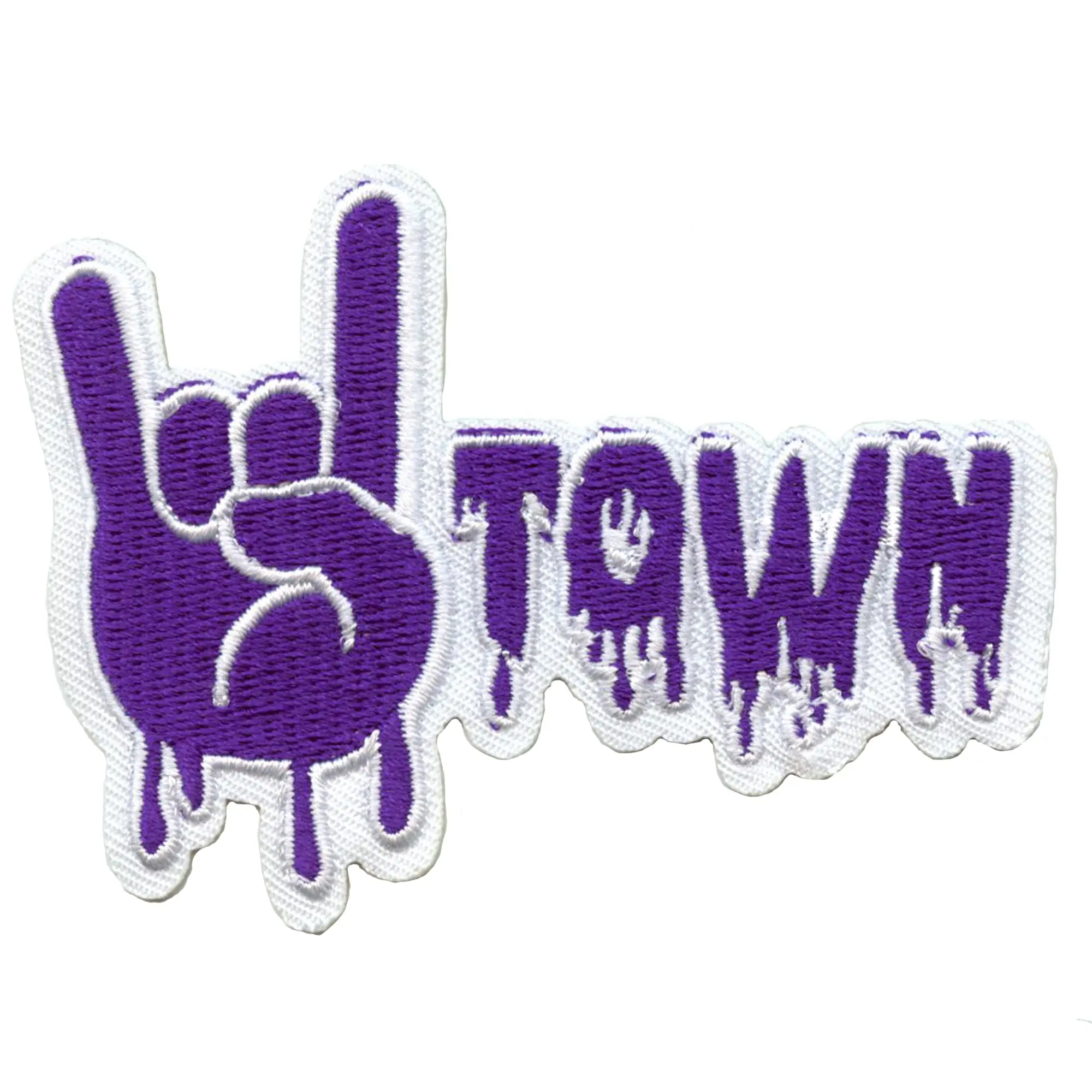 Houston Syrup H-Town Patch Drip Hand Script Embroidered Iron On - Image 2
