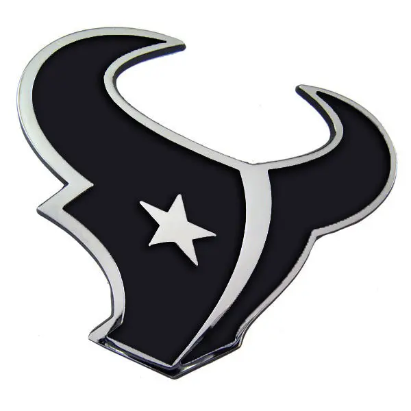 Houston Texans Premium Solid Metal Chrome Plated Car Auto Emblem (Stockdale)