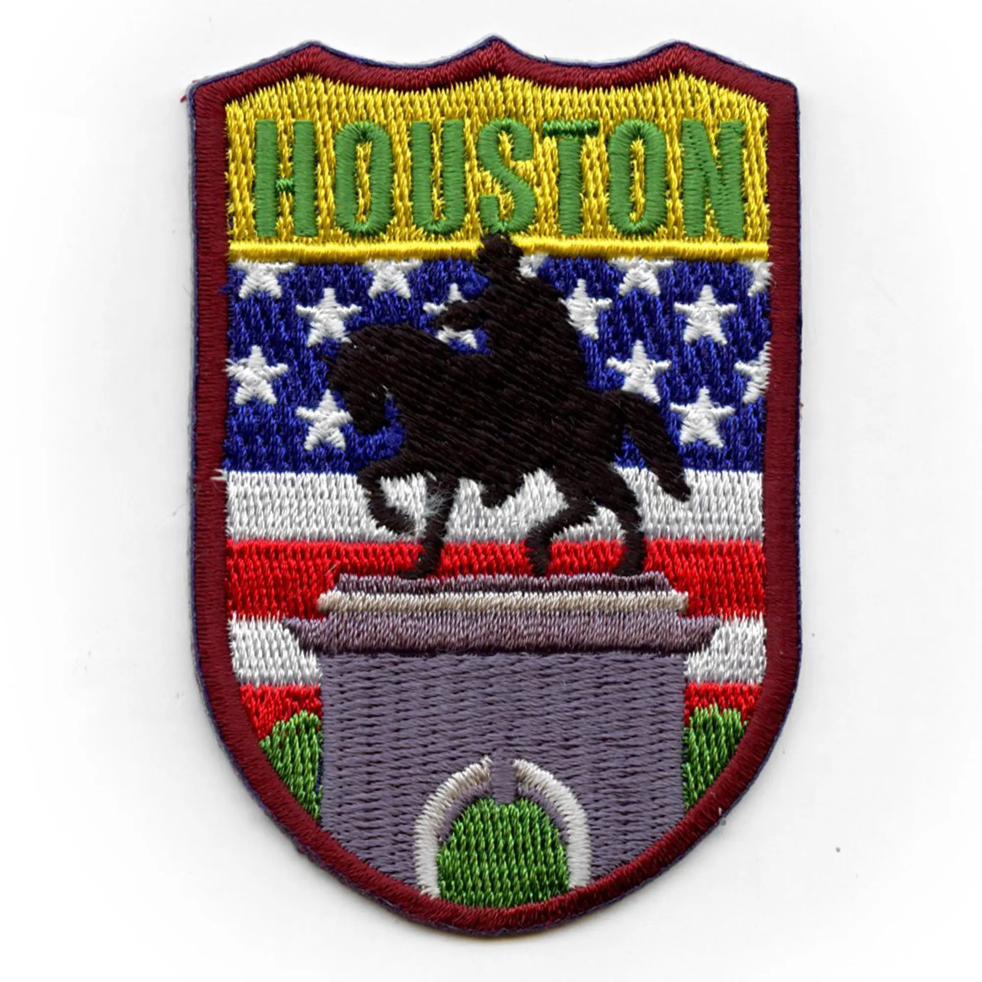 Houston Texas City Tourist Patch World Travel Badge Embroidered Iron-On