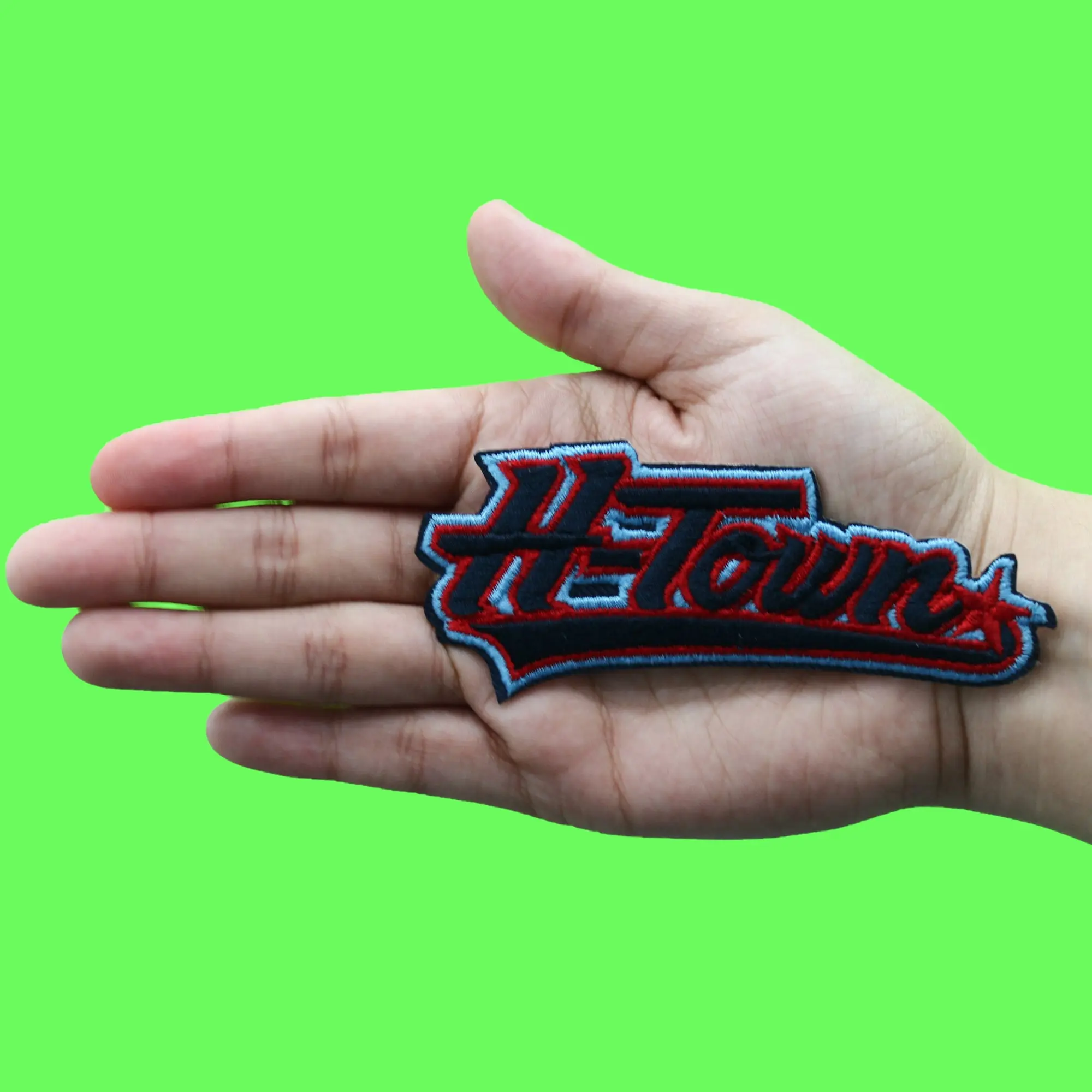 Htown Football Script Patch Houston Football Team Embroidered Iron on - Image 2