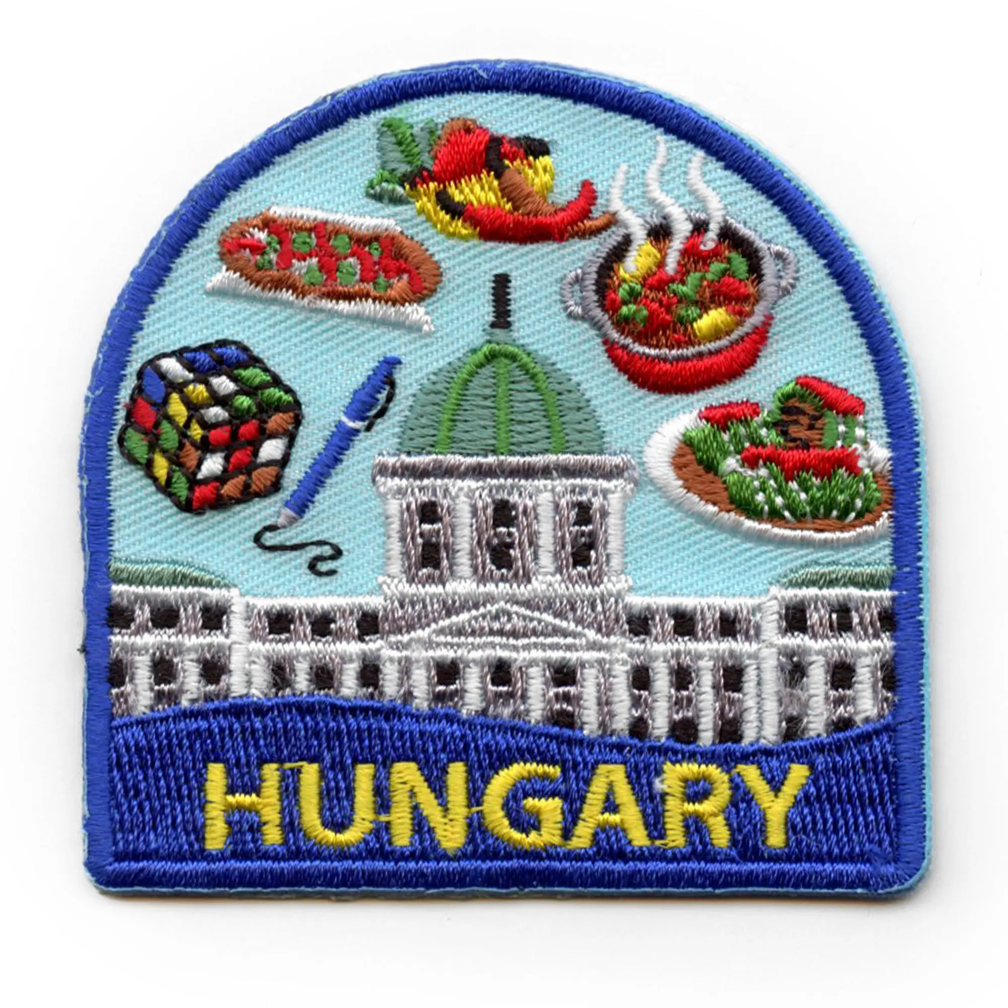 Hungary World Showcase Travel Patch Budapest Europe Vacation Embroidered Iron On - Image 3