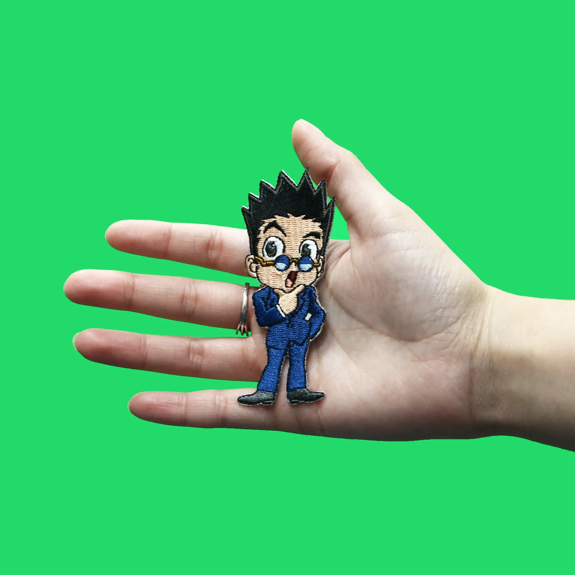 HunterXHunter Leorio Pose Patch Curious Thinking Looking Embroidered Iron on - Image 2