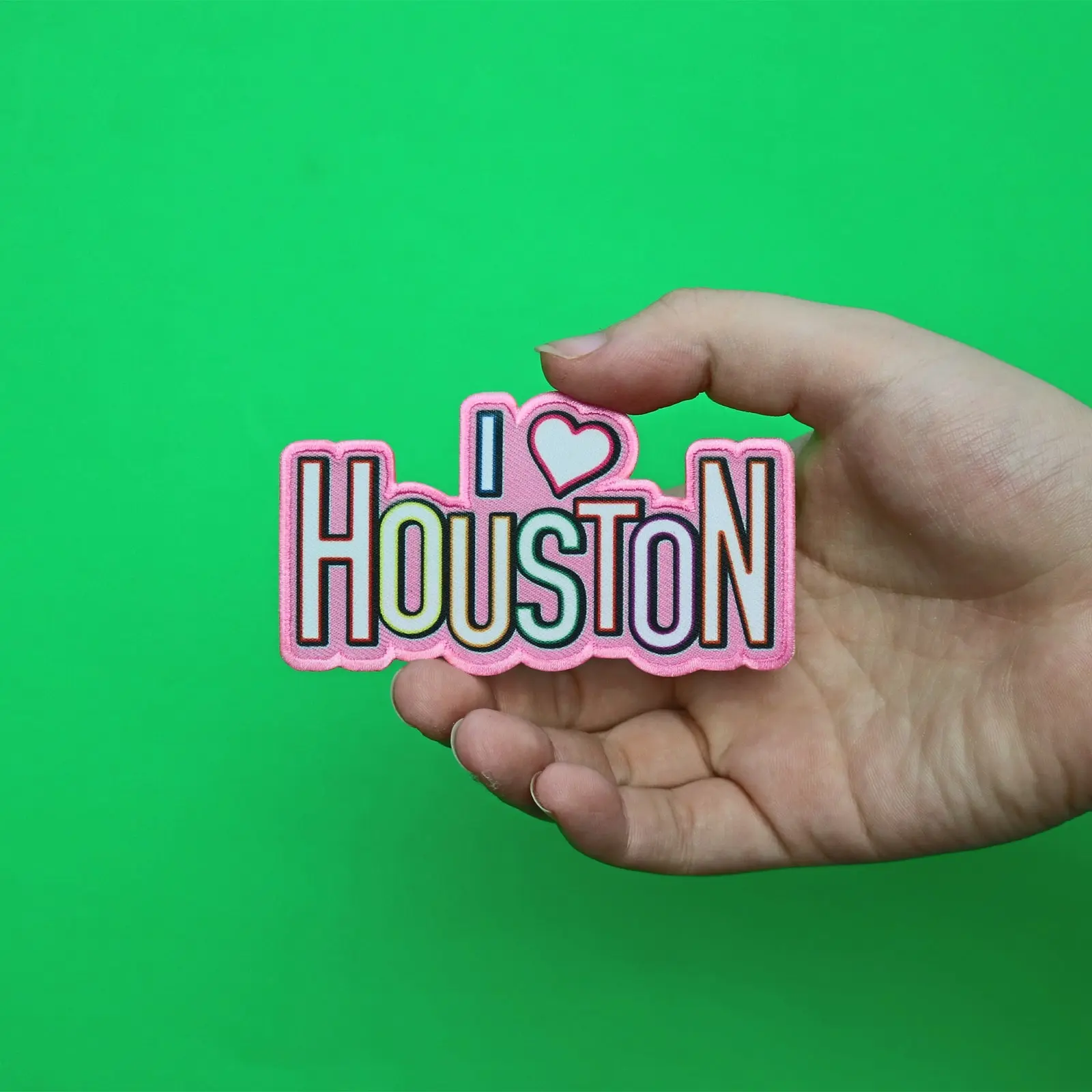 I Heart Houston Embroidered Iron On FotoPatch - Image 3