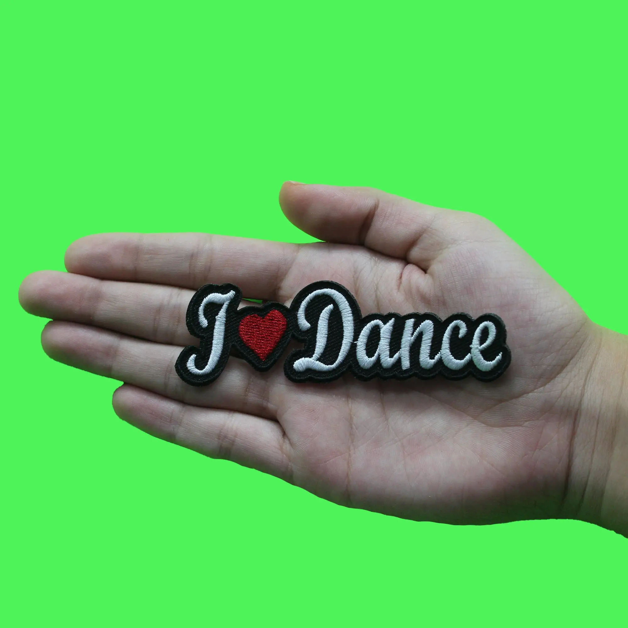 I Love Dance Patch Hobbies Sport Competitive Embroidered Iron On - Image 2