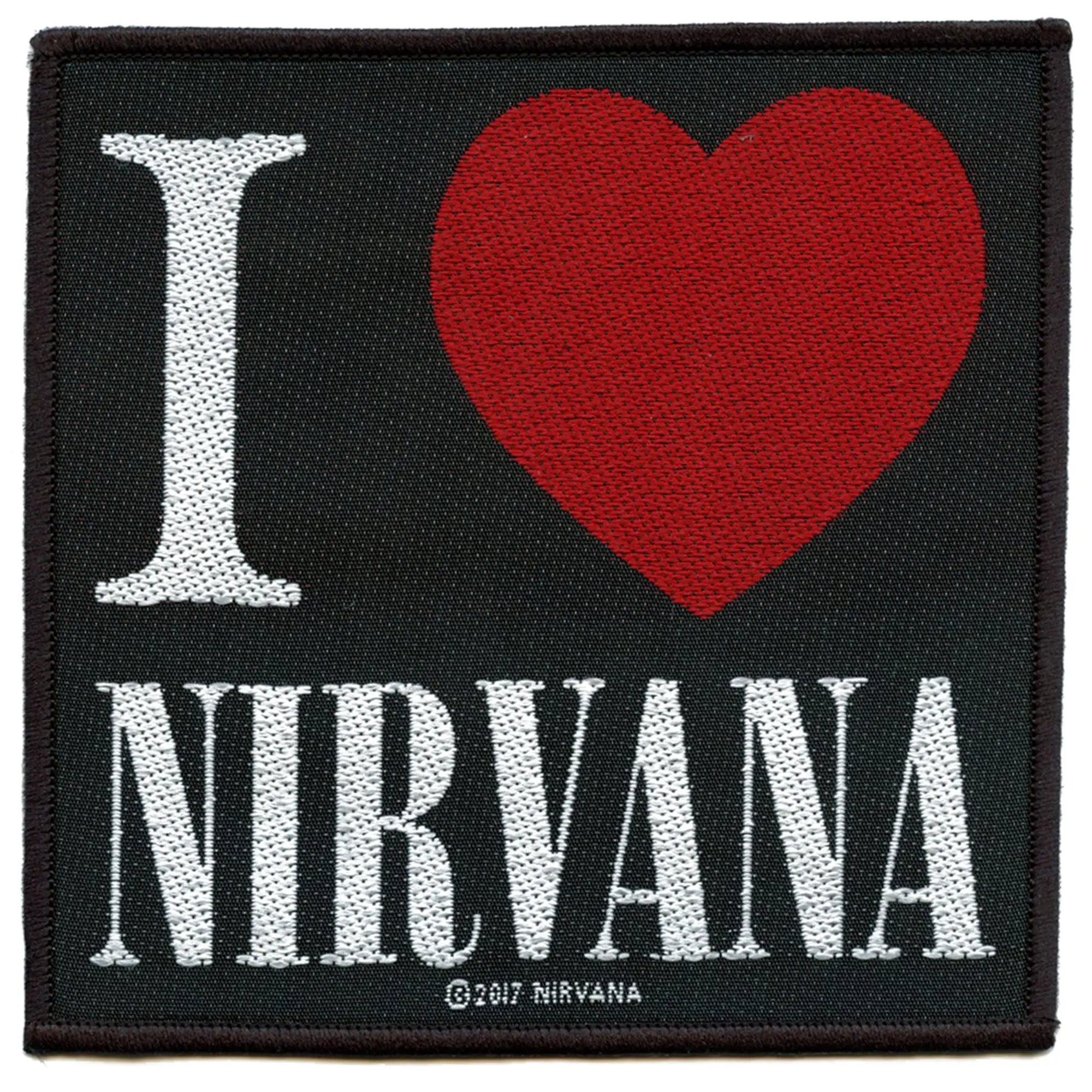 I Love Nirvana Patch Grunge Alternative Rock Band Woven Sew On