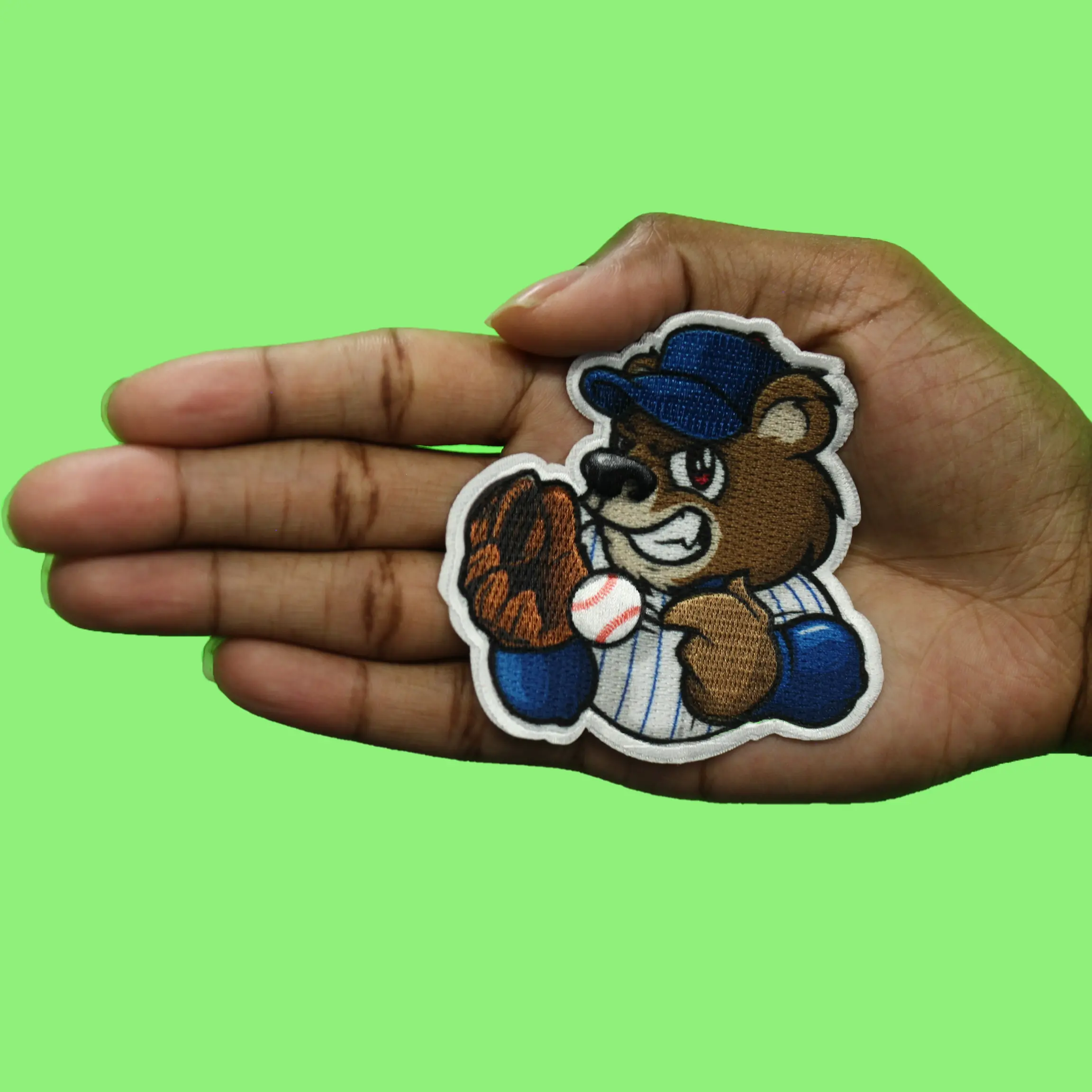 Illinois Chicago Mascot PhotoPatch Baseball Bear Parody Embroidery Iron On - Image 2