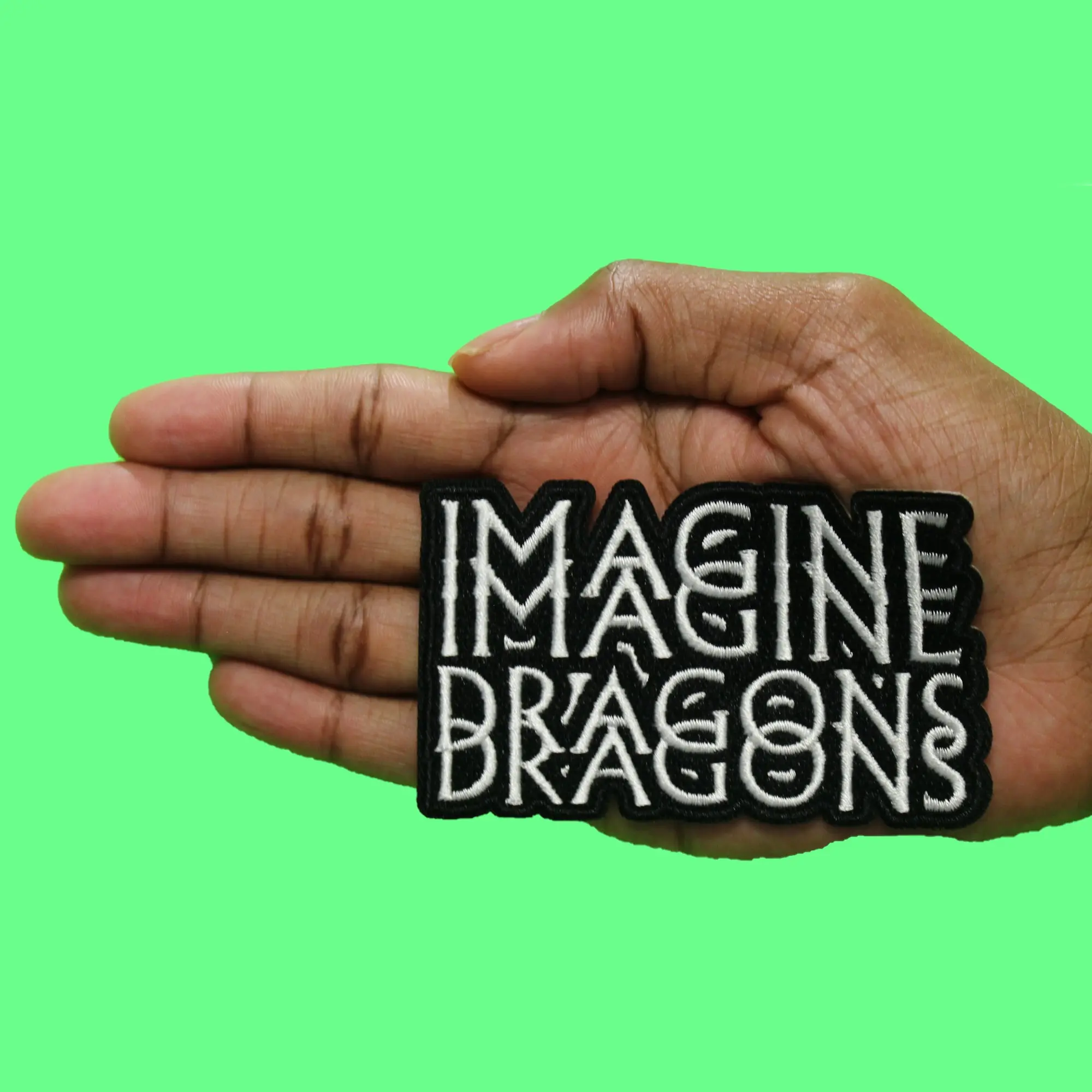 Imagine Dragons Script Patch Alternative Rock Logo Embroidered Iron On - Image 2