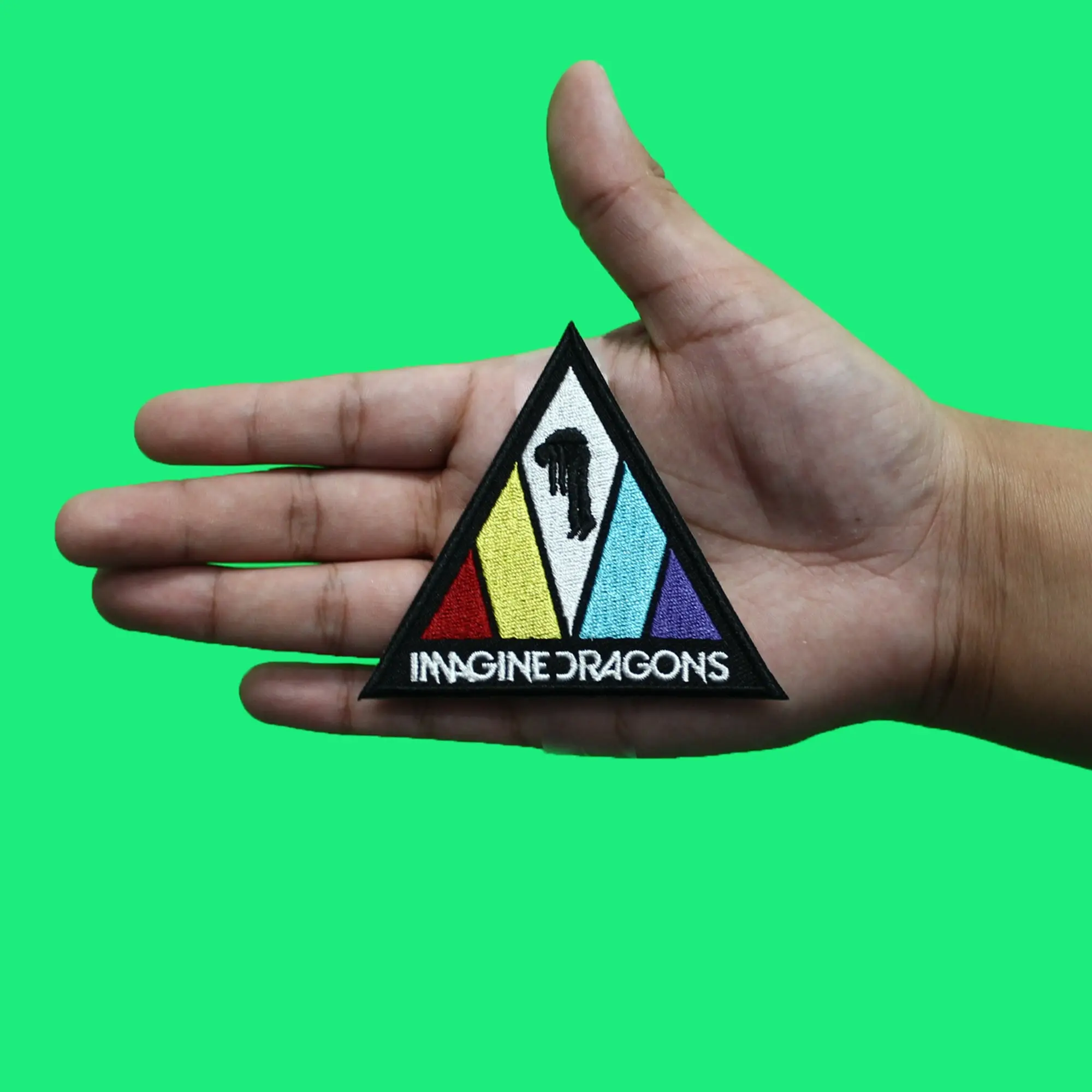 Imagine Dragons Triangle Logo Patch Ragged Insomnia Embroidered Iron On - Image 2