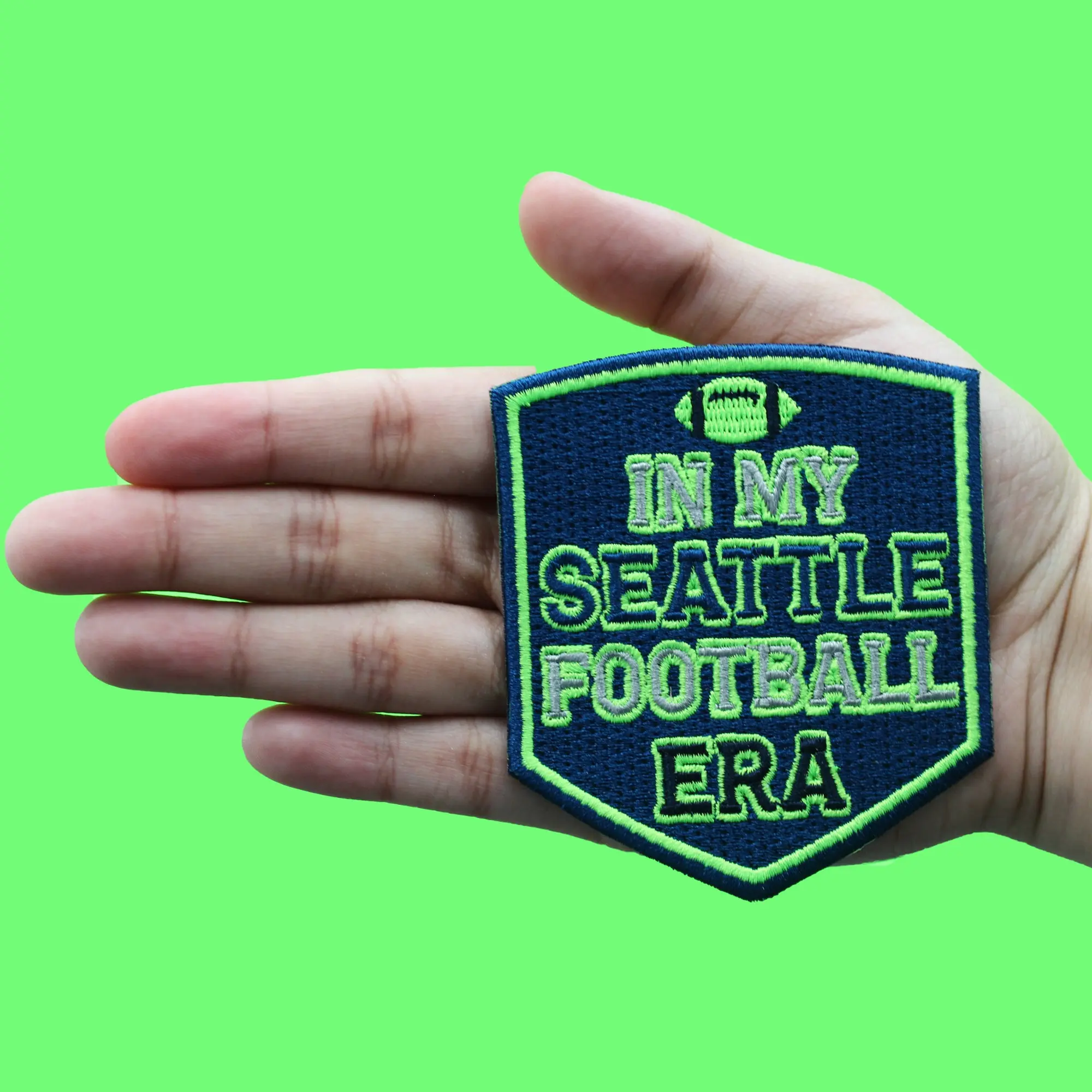 In My Football Era Patch Seattle Sports Team Embroidered Iron On - Image 2