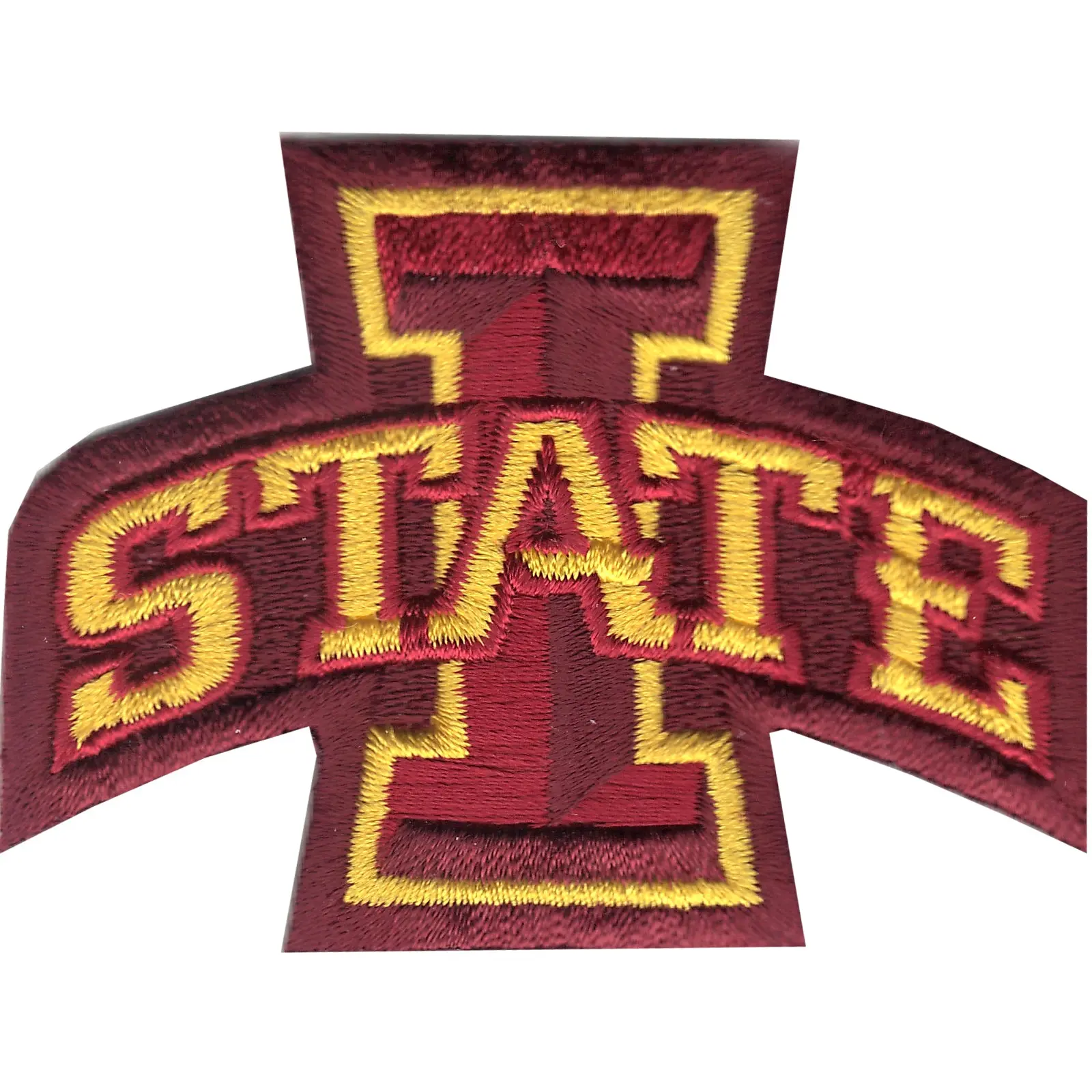 Iowa State Cyclones Primary Logo Iron On Embroidered Patch (Maroon Border)