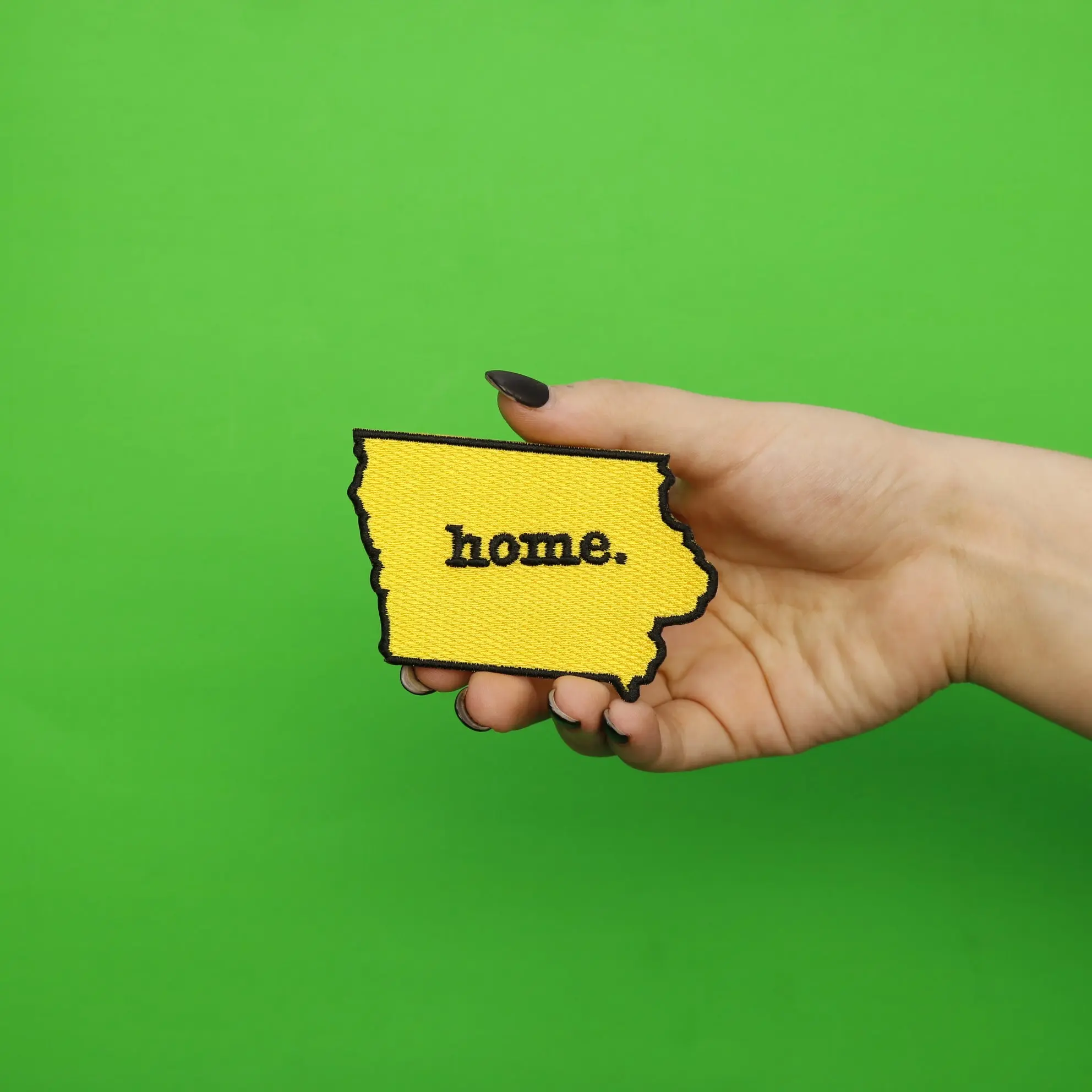 Iowa Home State Embroidered Iron On Patch - Image 2