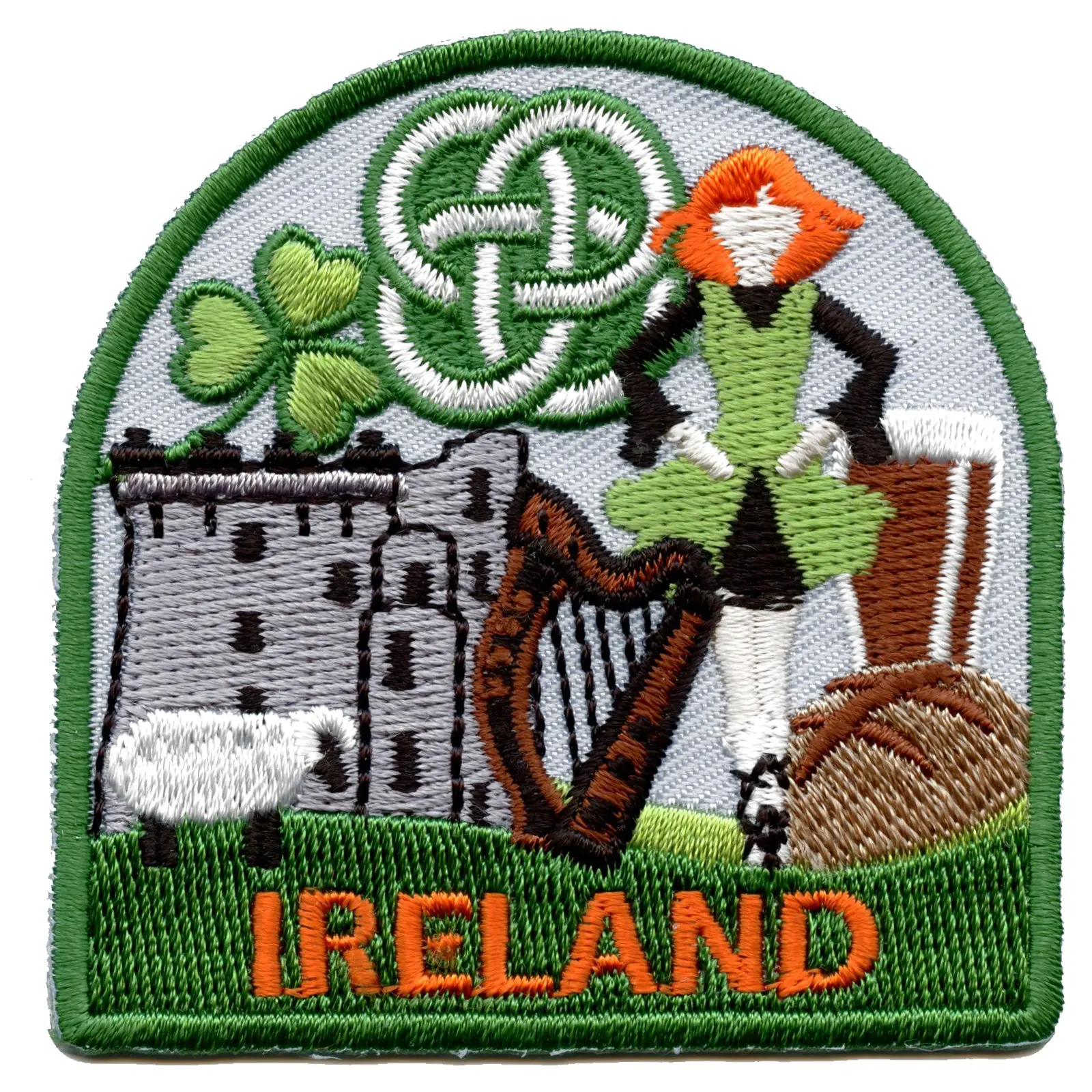 Ireland World Showcase Travel Patch Souvenir History Vacation Embroidered Iron On