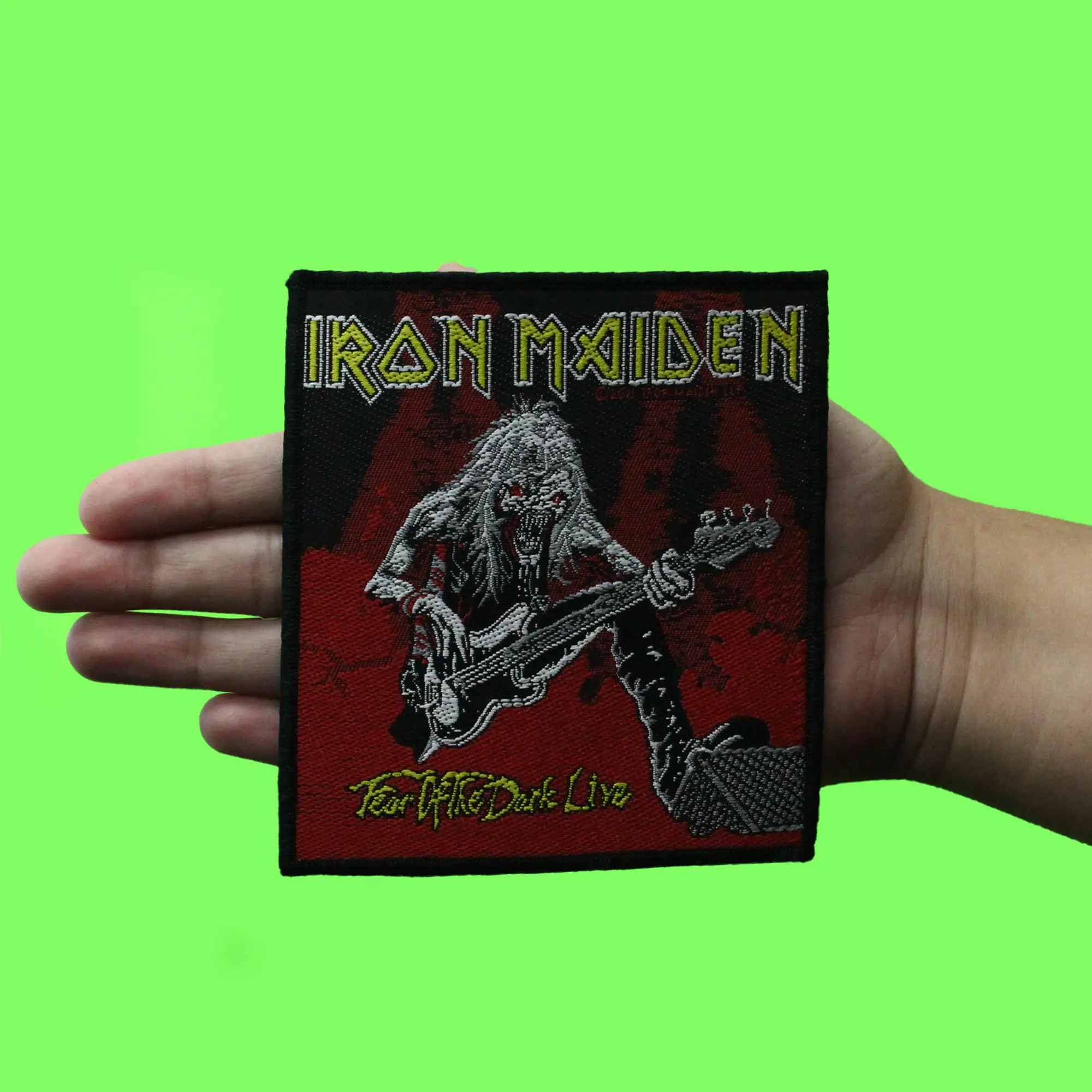 Iron Maiden Band Patch Fear Of the Dark Live Woven Sew On - Image 2