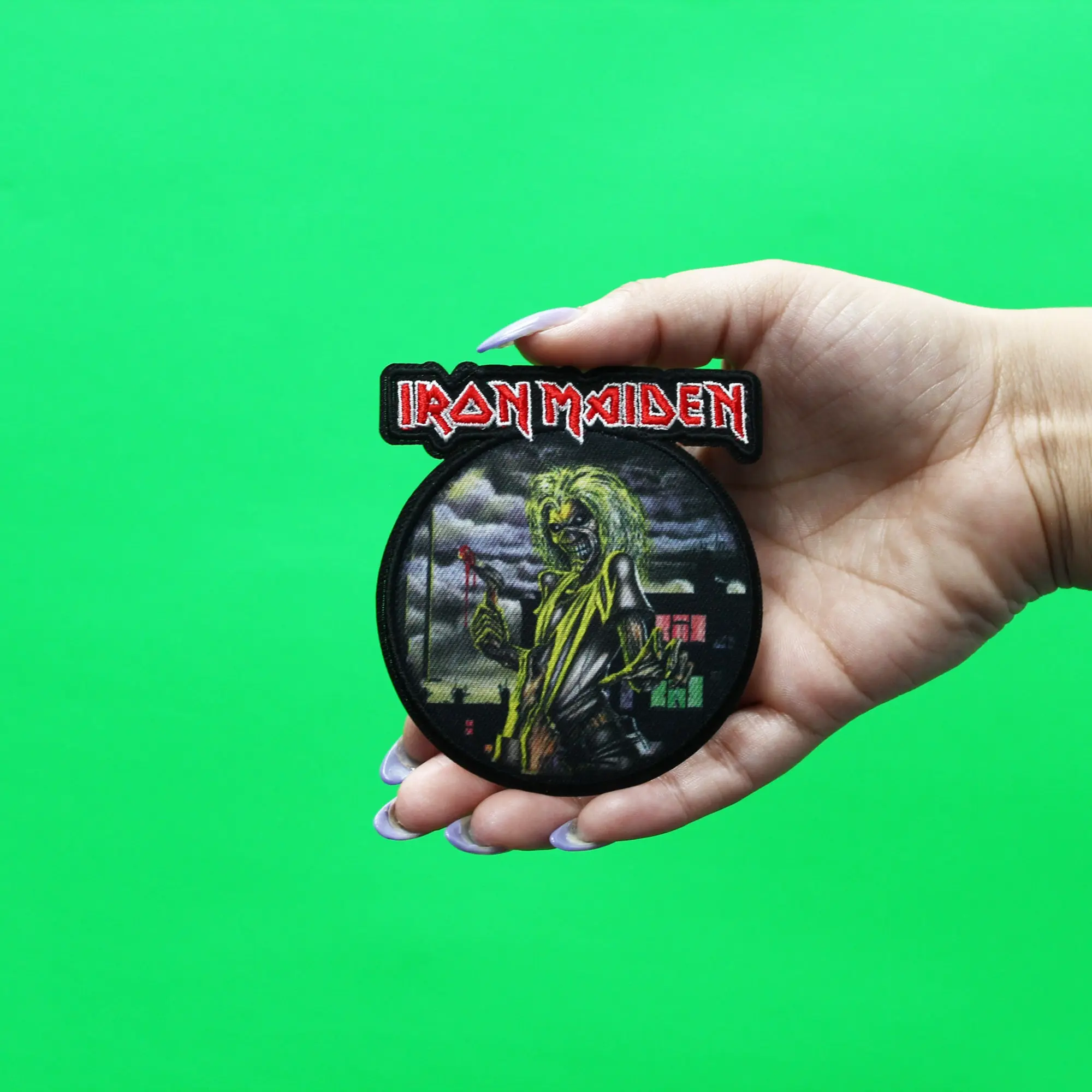 Official Iron Maiden Patch Skeleton Eddie Sublimated Embroidery Iron On - Image 2