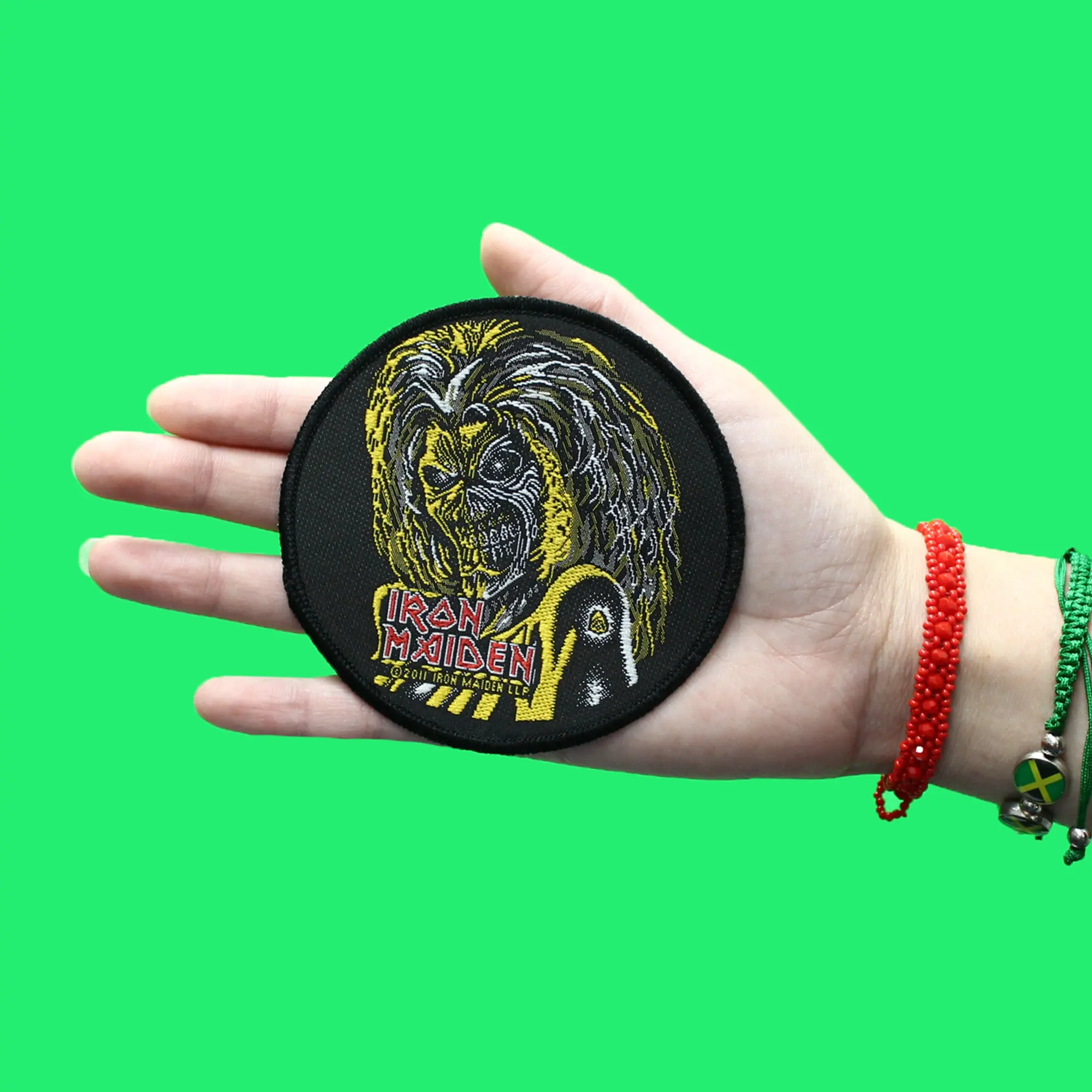 Iron Maiden Killer Face Patch Album Cover Round Woven Sew On - Image 2