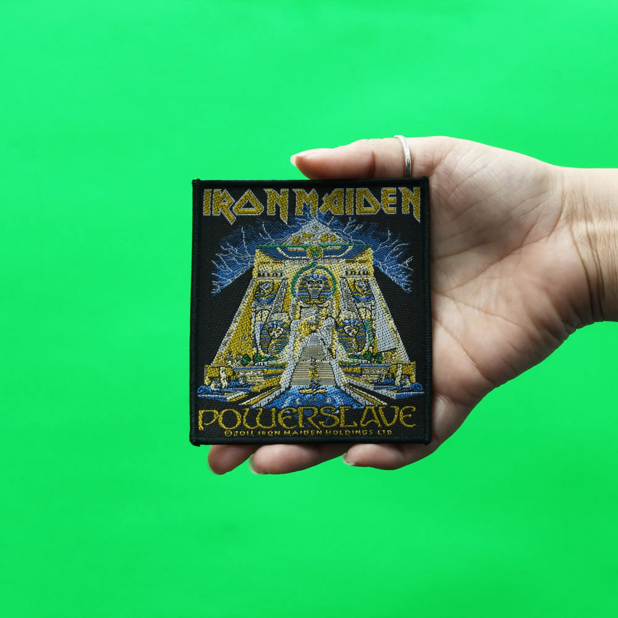 Iron Maiden Powerslave Patch 1984 Album Art Woven Sew On - Image 3