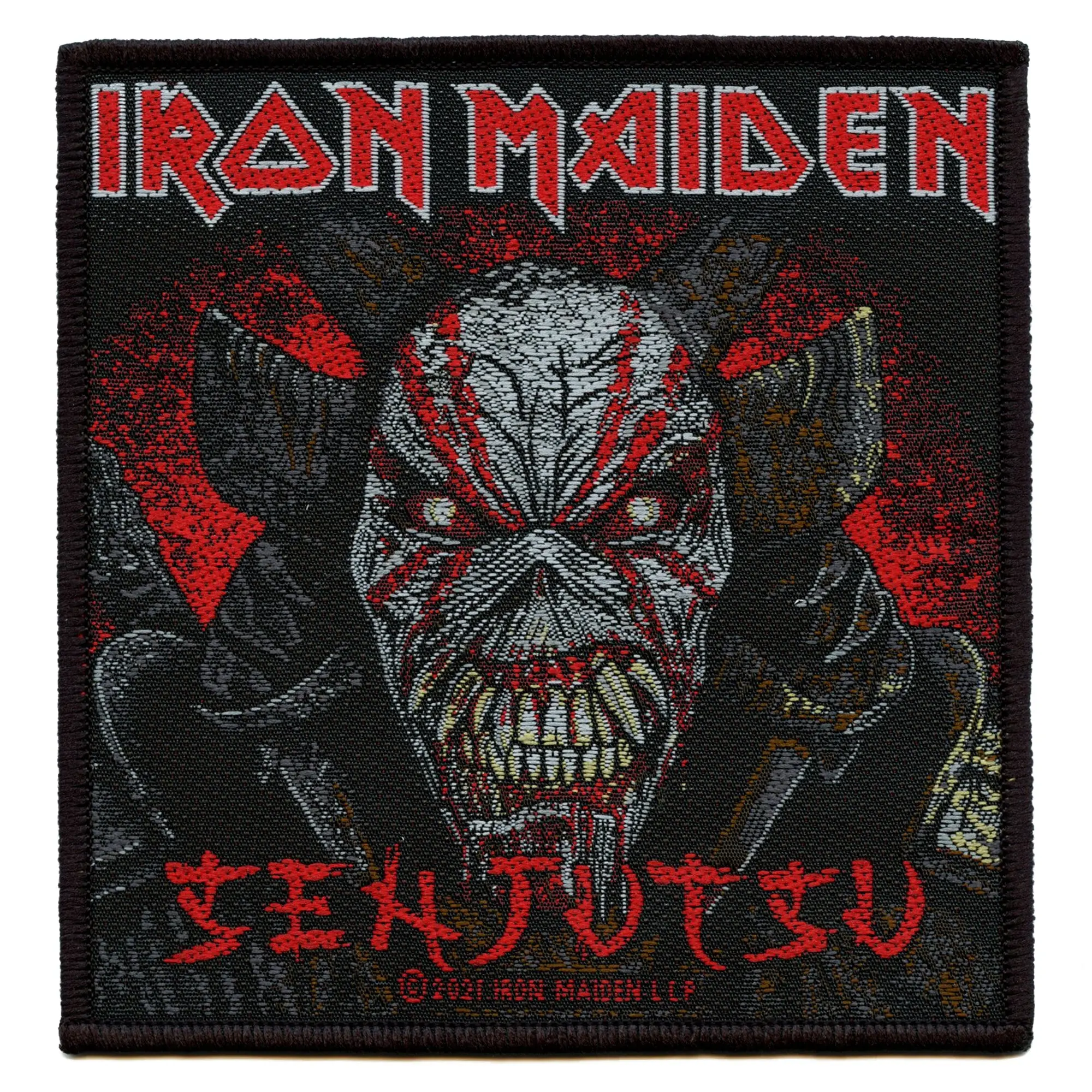 Iron Maiden Senjutsu Back Cover Patch Heavy Metal Rock Woven Sew On