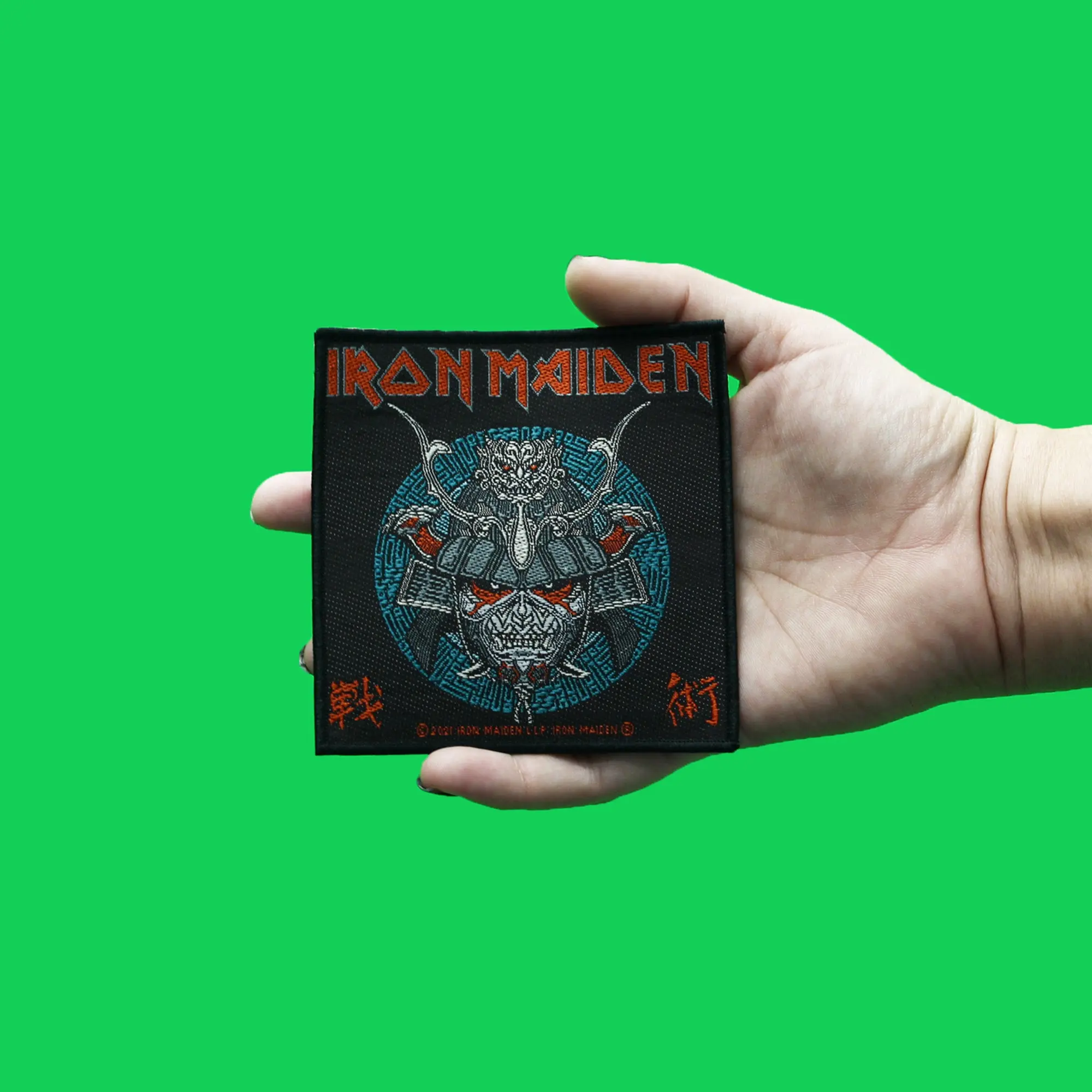 Iron Maiden Senjutsu Samurai Patch Eddie Metal Music Woven Sew On - Image 3