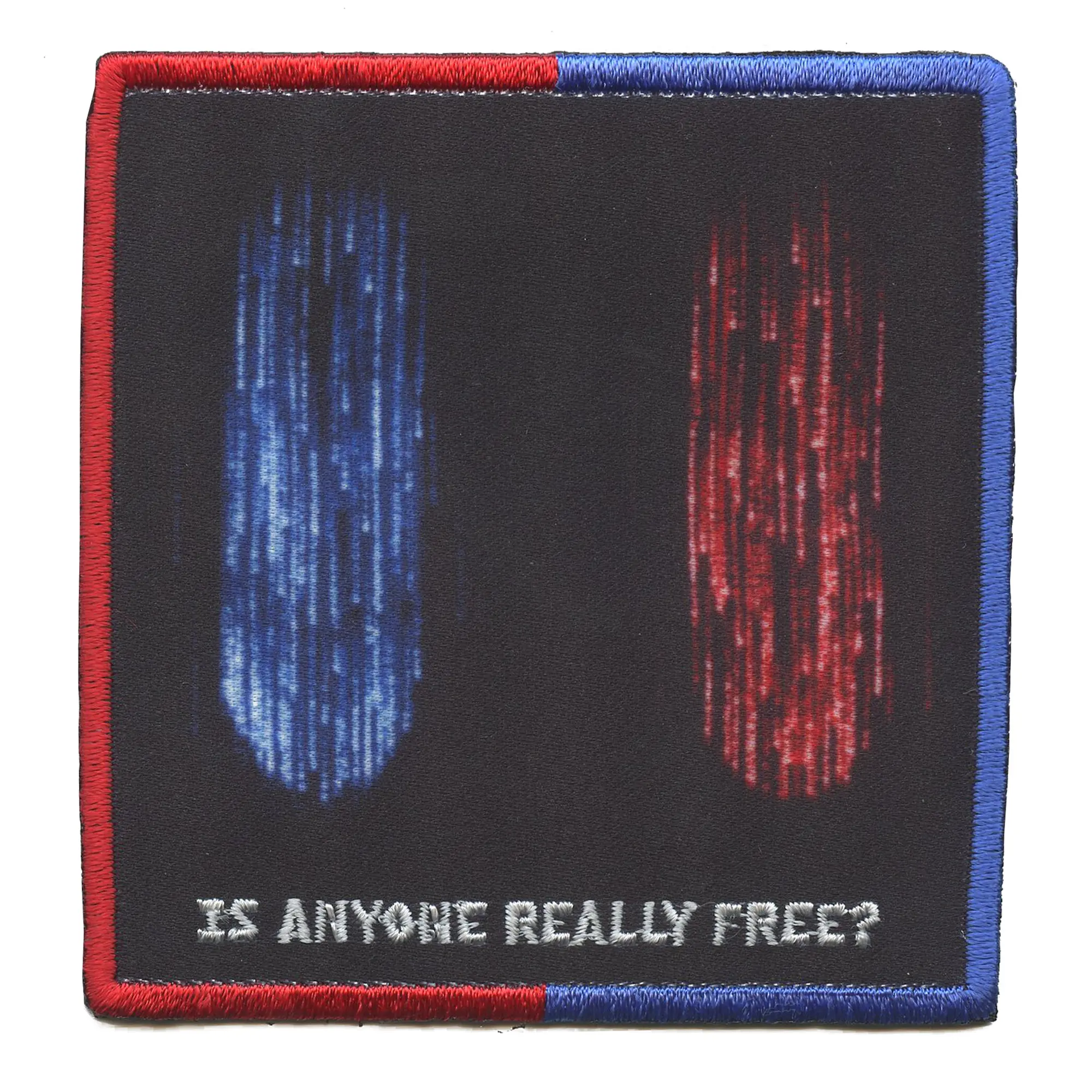 Is Anyone Really Free Patch Matrix Cyberpunk Movie Embroidered Iron on