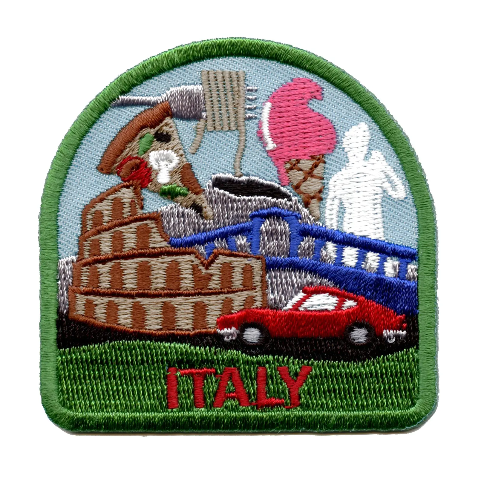 Italy World Showcase Travel Patch Souvenir Food Vacation Embroidered Iron On