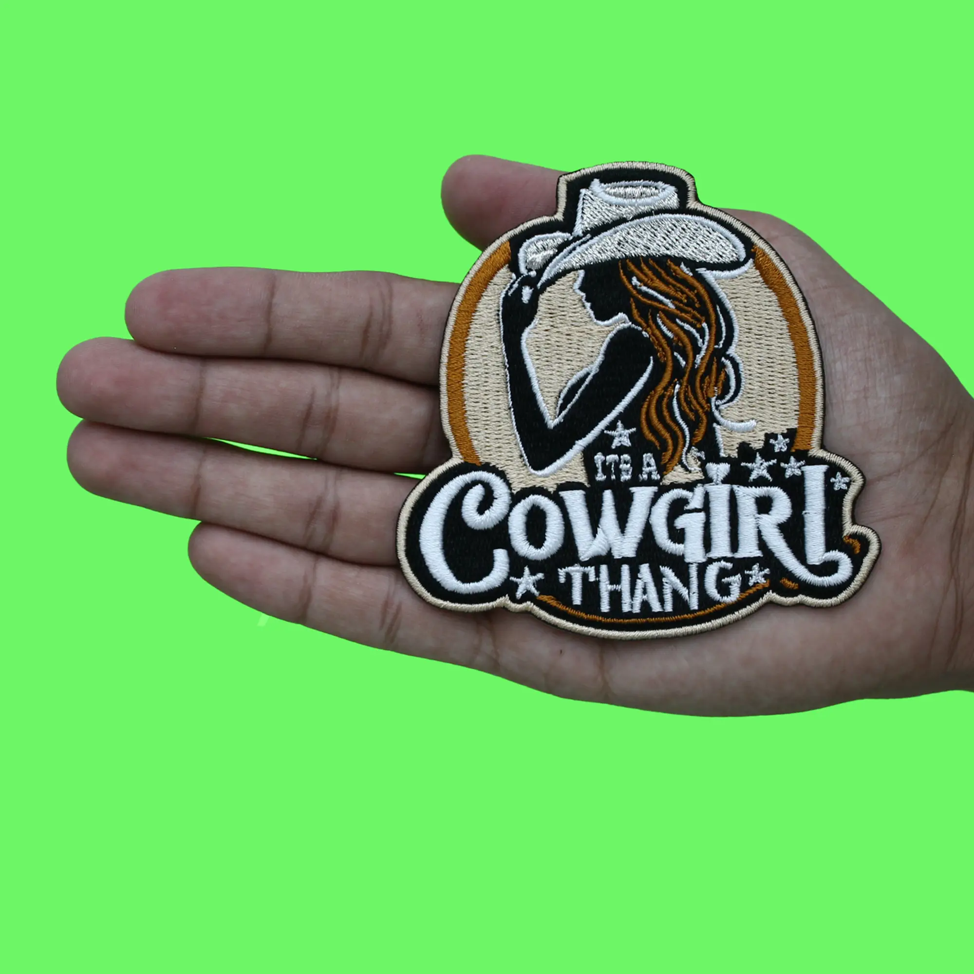 Its A Cowgirl Thang Patch Western Country Aesthetic Embroidered Iron On - Image 2