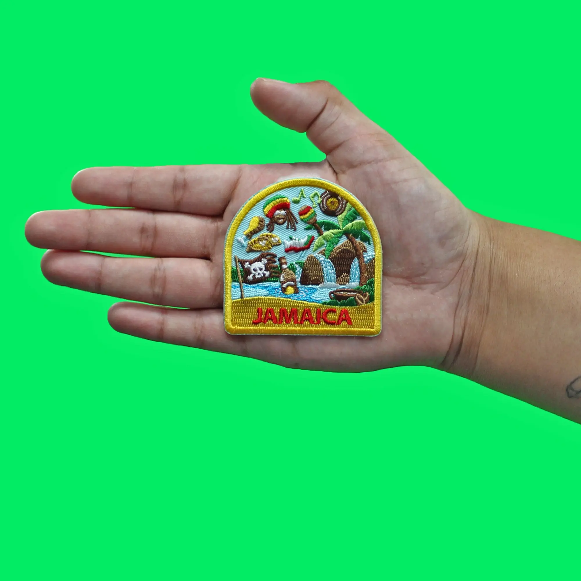 Jamaica World Showcase Travel Patch Souvenir Reggae Vacation Embroidered Iron On - Image 2
