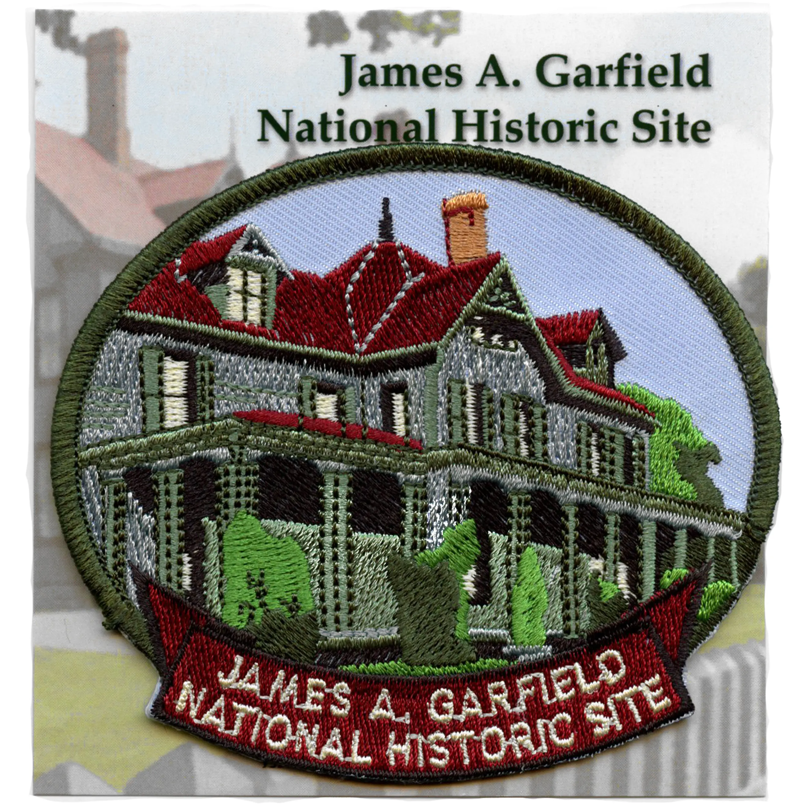 James A Garfield National Patch Historical Site Souvenir Embroidered Iron On - Image 2