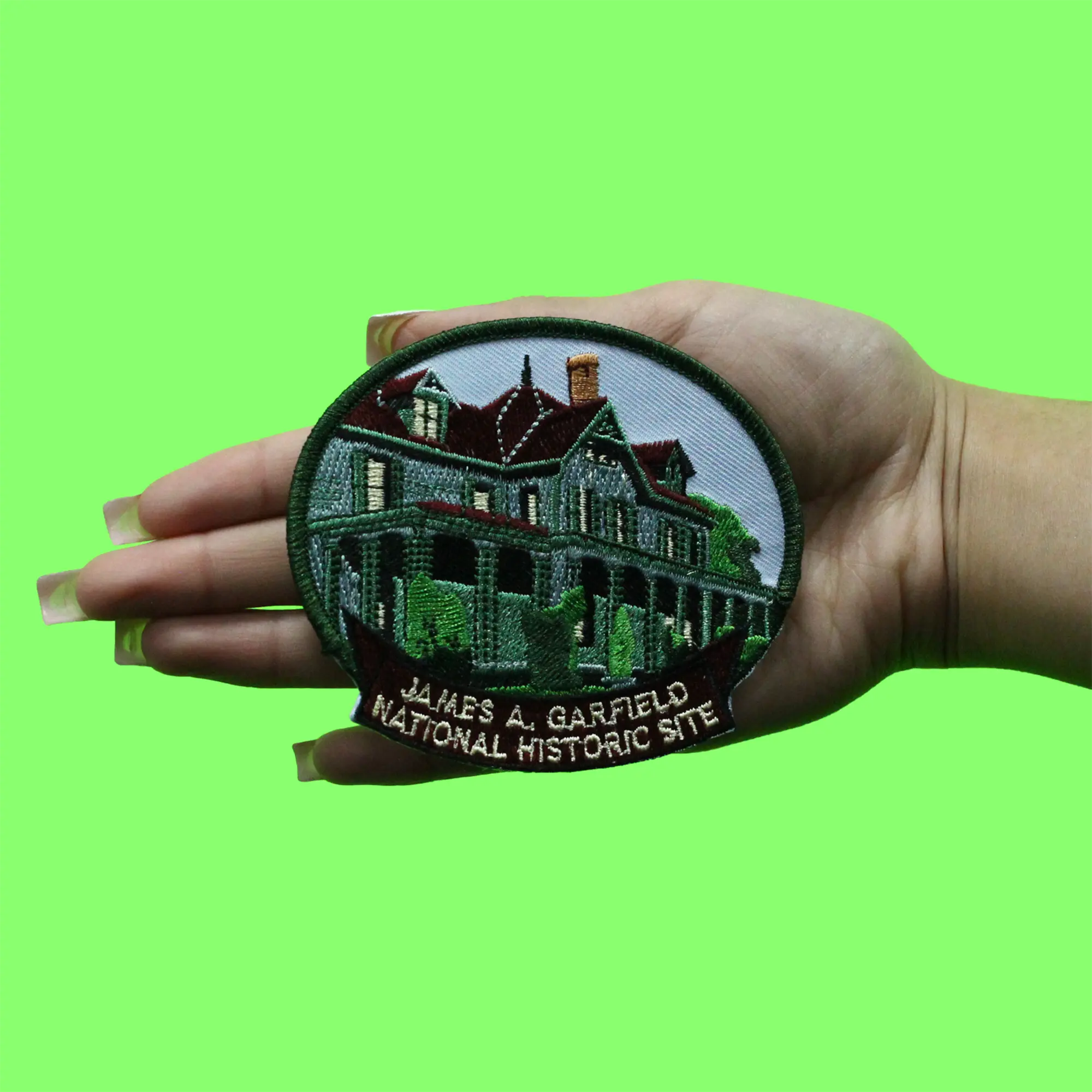 James A Garfield National Patch Historical Site Souvenir Embroidered Iron On - Image 3