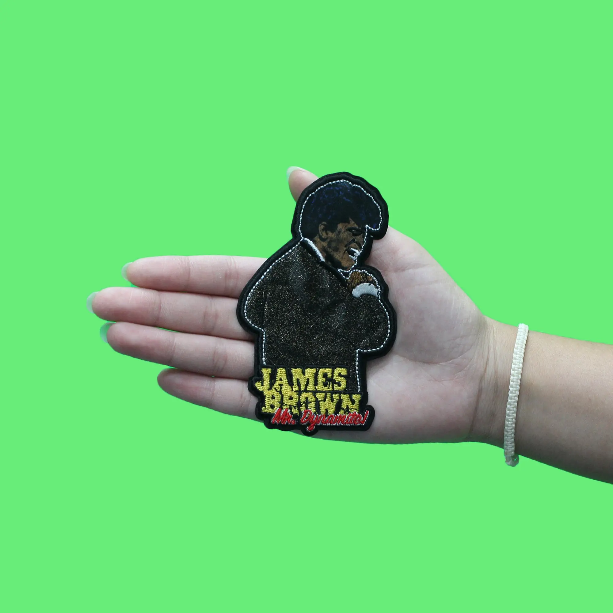 James Brown Mr. Dynamite Patch Singing Cut Out Applique Iron On - Image 2
