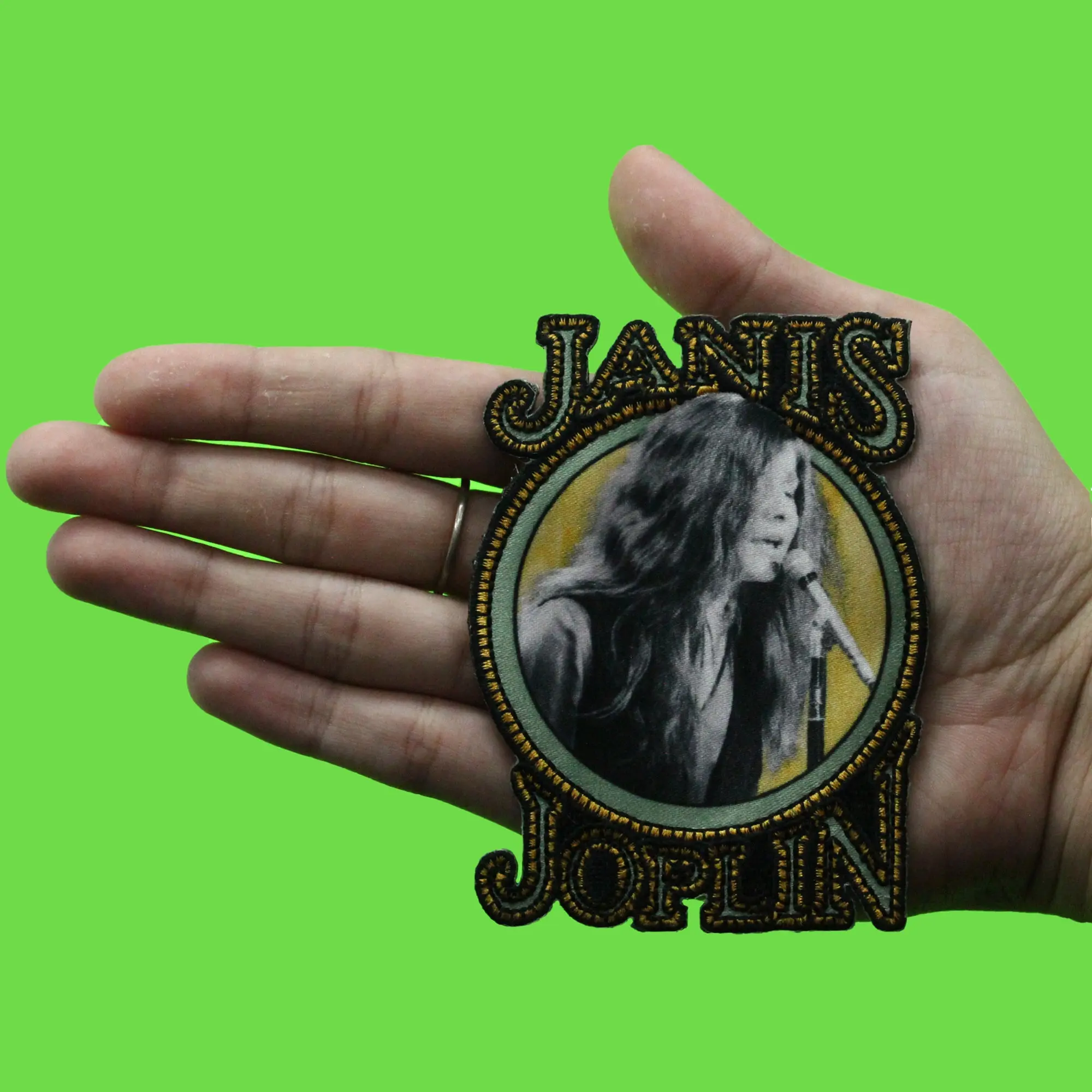 Janis Joplin Nouveau Letters Patch Legend Rock Artist Sublimated Embroidered Iron On - Image 2